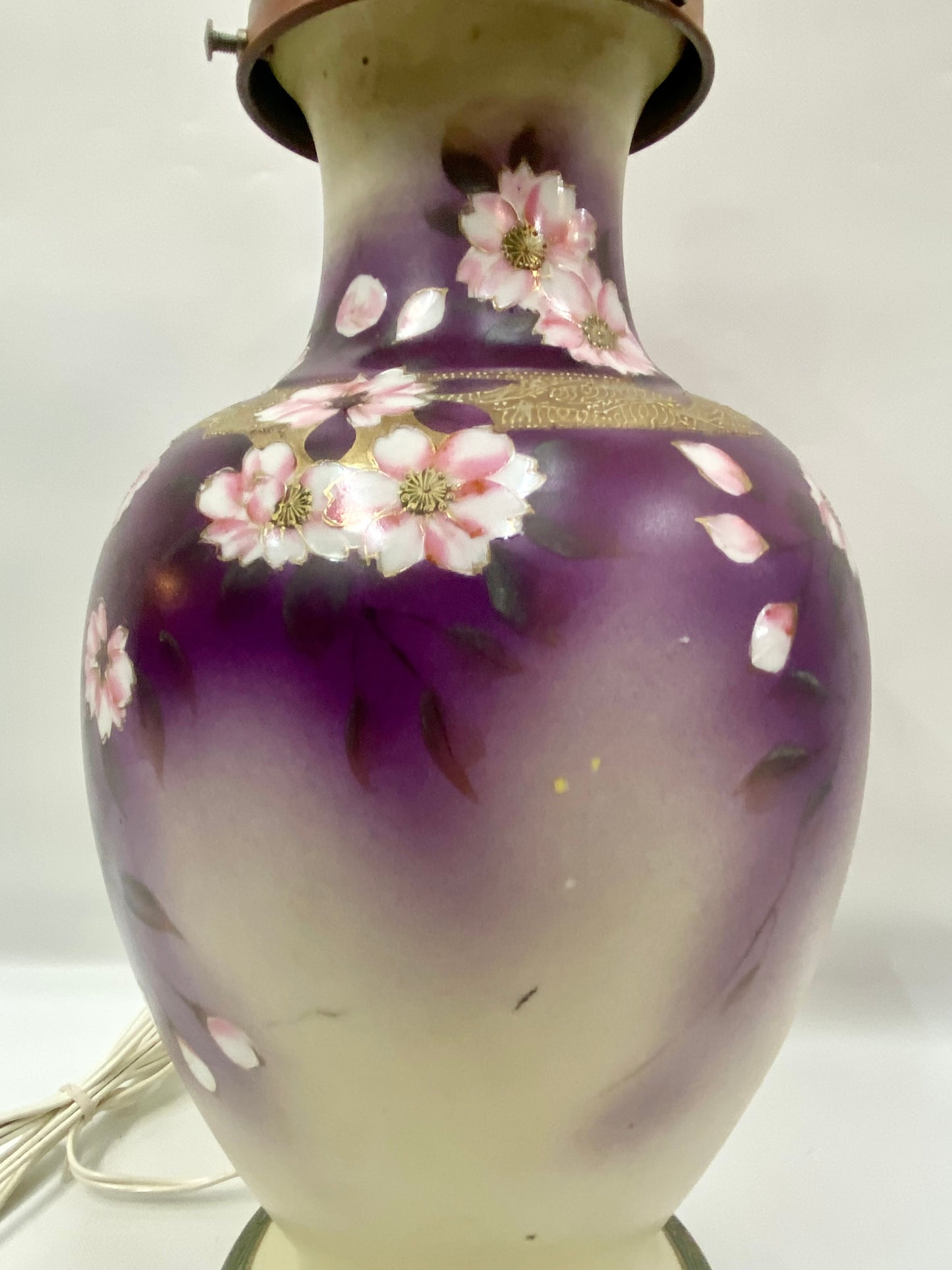 古董日本手绘花瓶,约 1910-1921 年