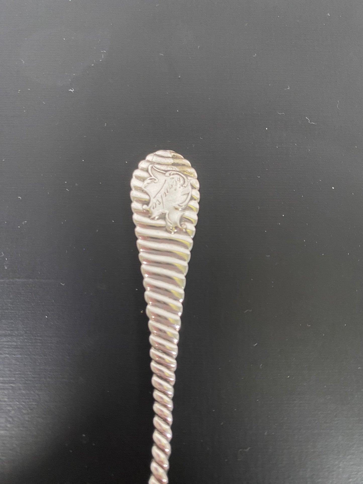 Antique Viennese silver spoons with rope twist handles circa 1879-1903