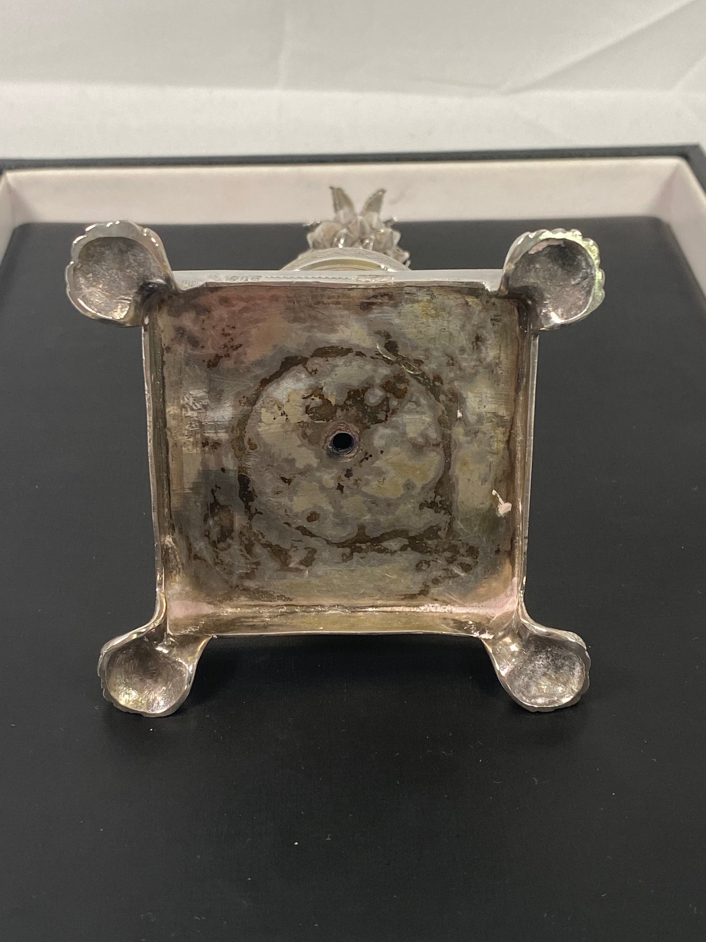 Mid 19th Century Lovely and Rare Portuguese Silver Toothpick Holder