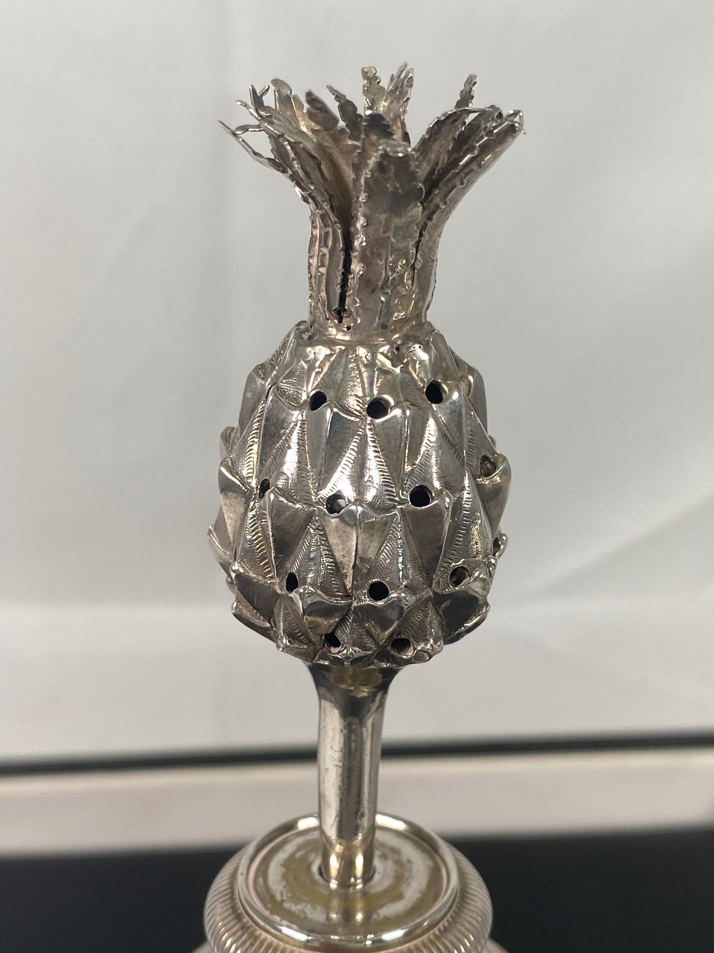 Mid 19th Century Lovely and Rare Portuguese Silver Toothpick Holder