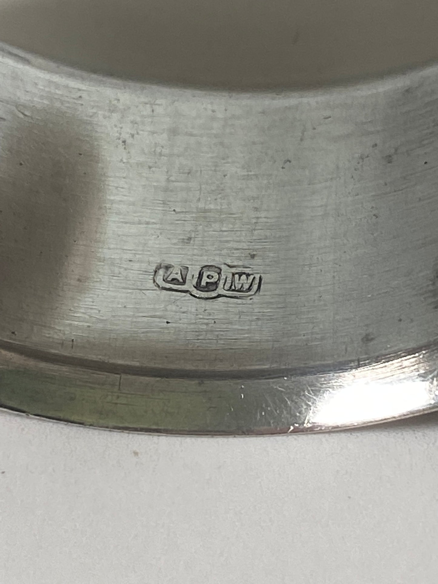 Fine antique European continental silver napkin ring.