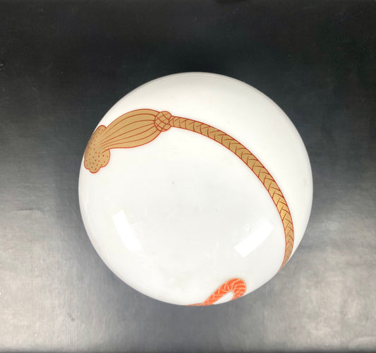 Vintage Early to Mid 20th Century Japanese Fukagawa Porcelain Lidded Trinket Box, Ko Imari Style