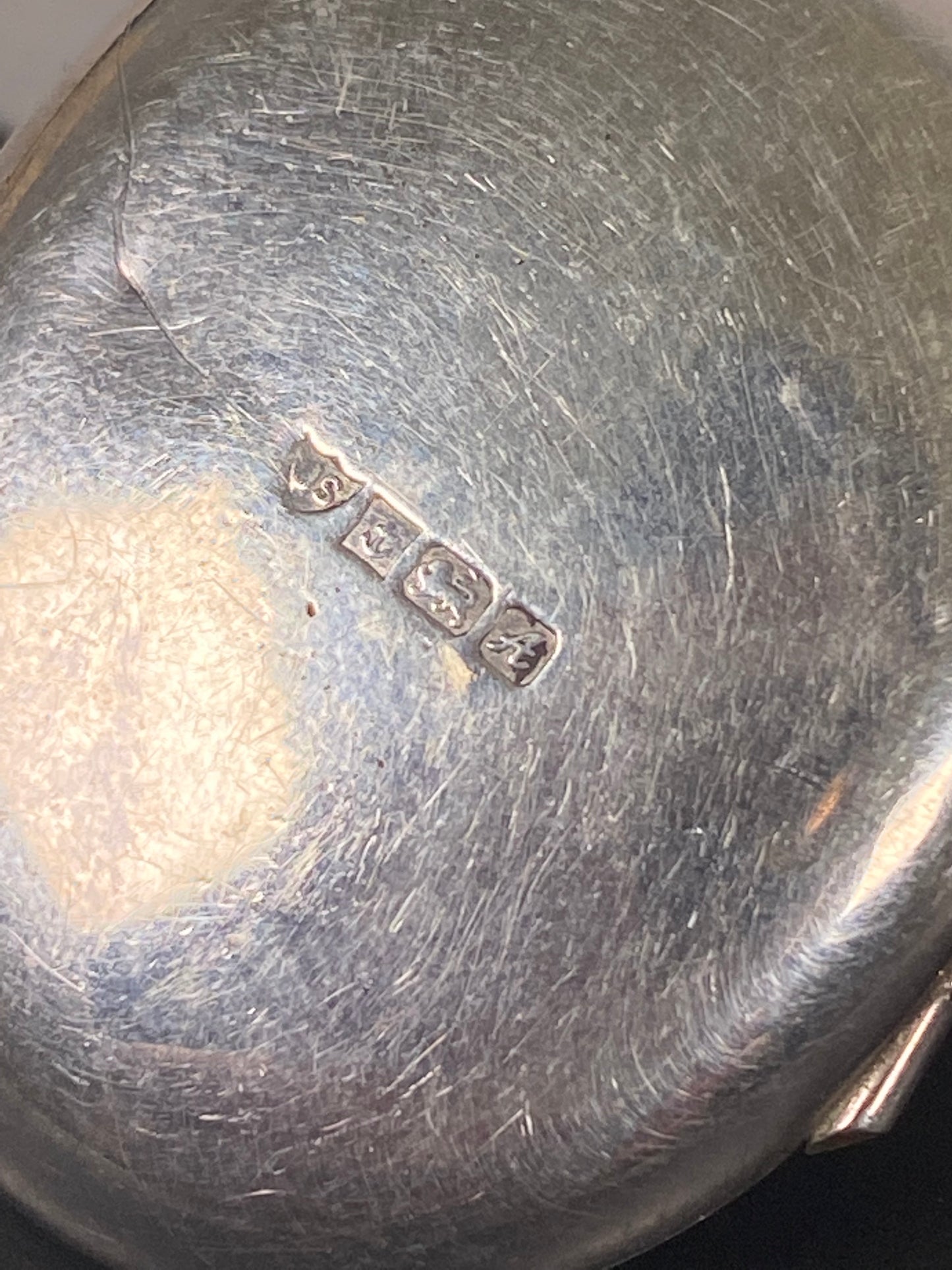 Vintage English Sterling Silver Locket, Victorian Revival Style