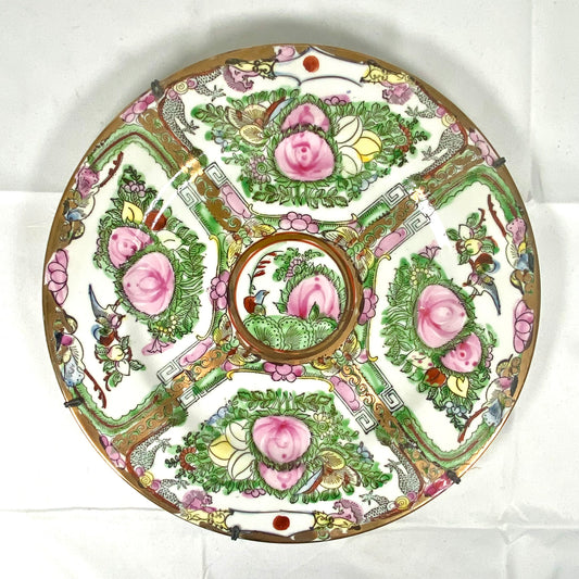 Republic Period (1911-1949) Cantonese rose medallion charger
