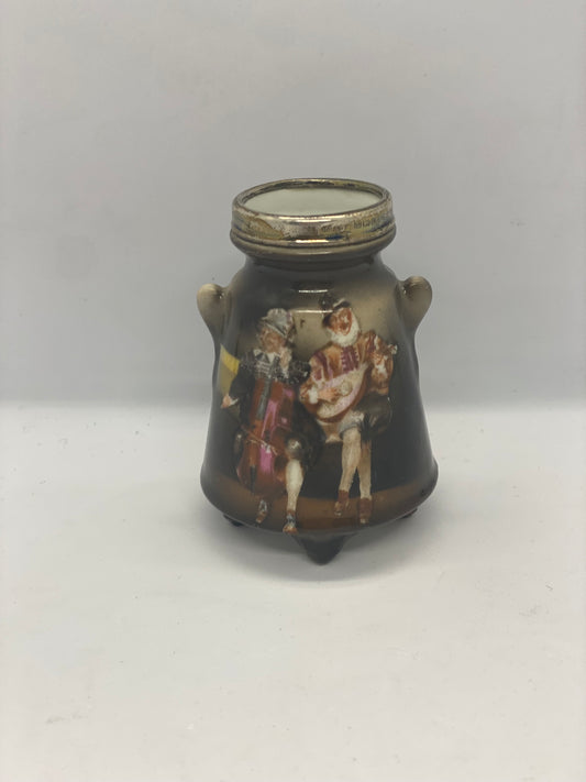 Royal Bayreuth Posy Vase with Sterling Silver Rim, Birmingham 1911