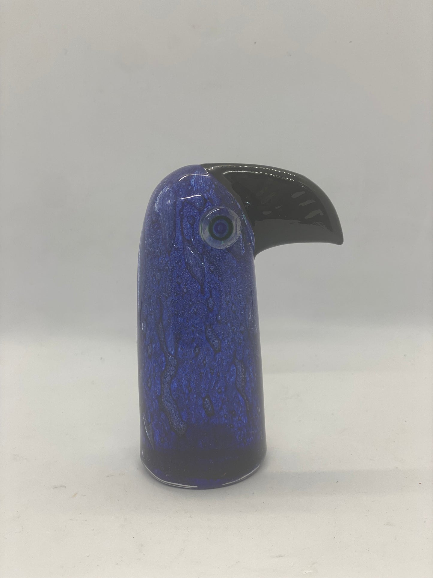 Cabeza de loro de cristal de Murano italiano vintage de mediados de siglo