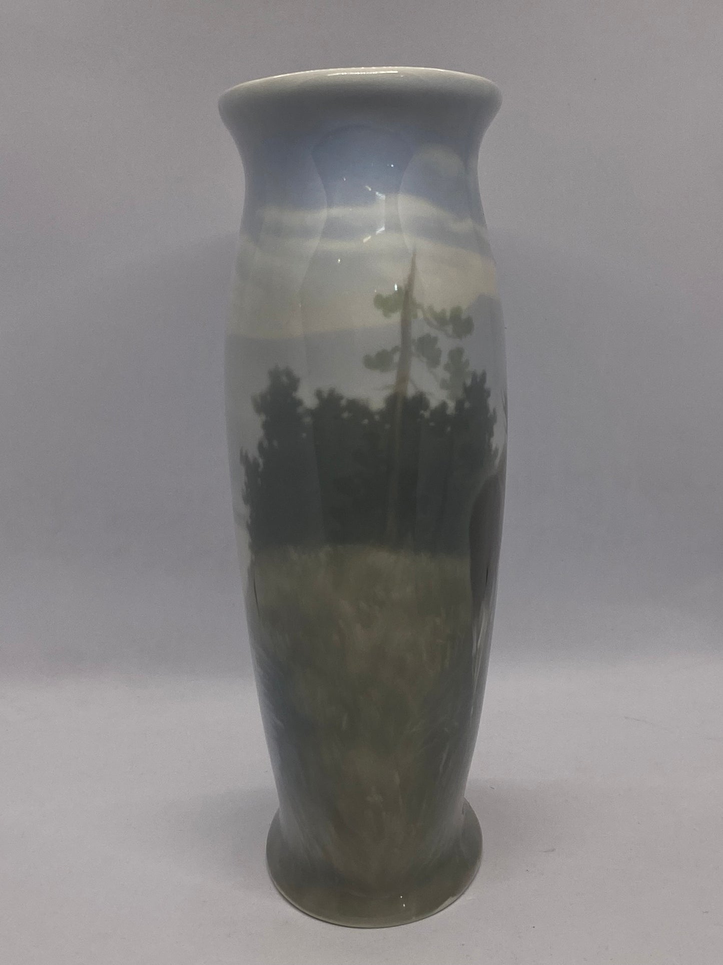 German Art Nouveau Near Antique Vase w Stag Motif