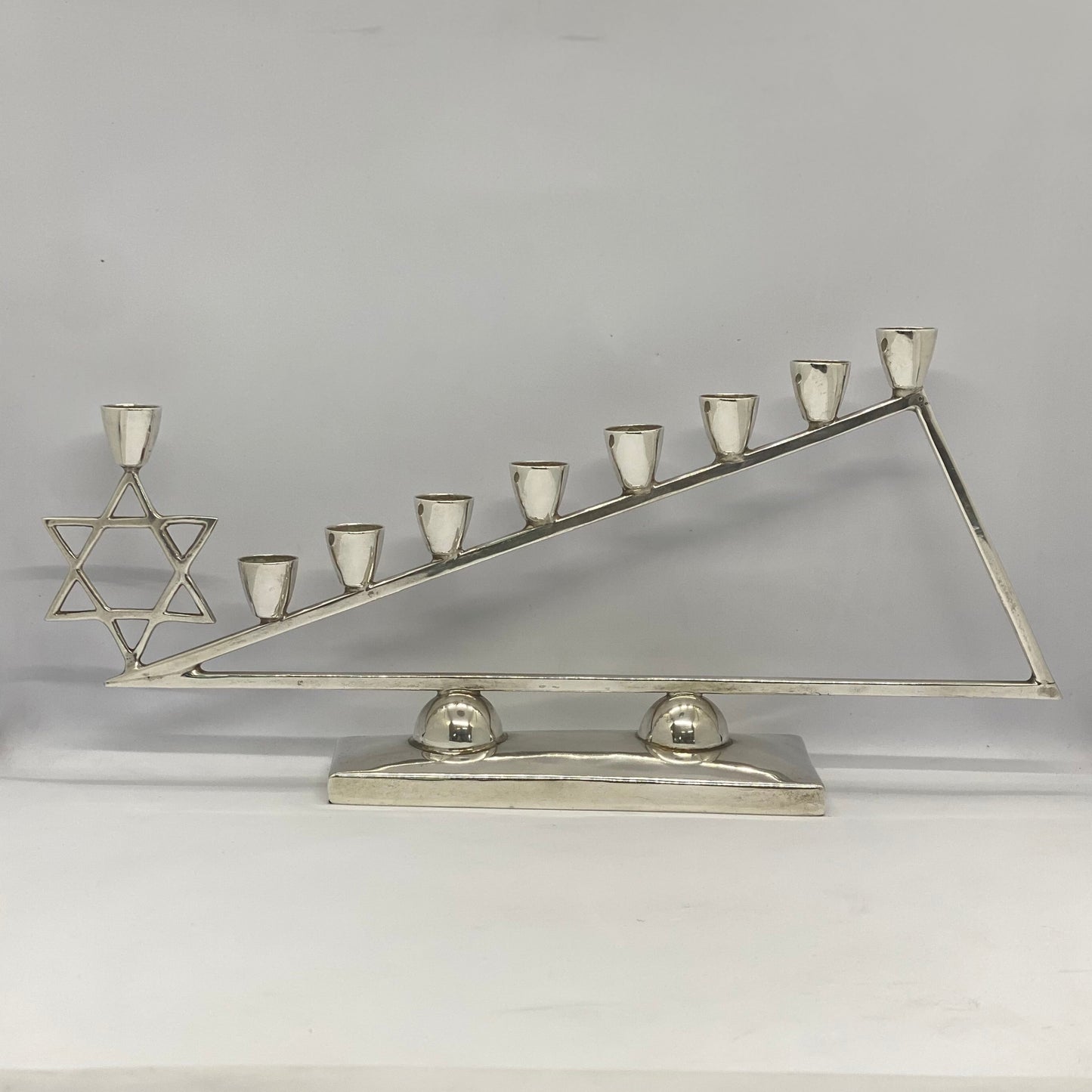 Mid Century Mexican Sterling Silver Menorah