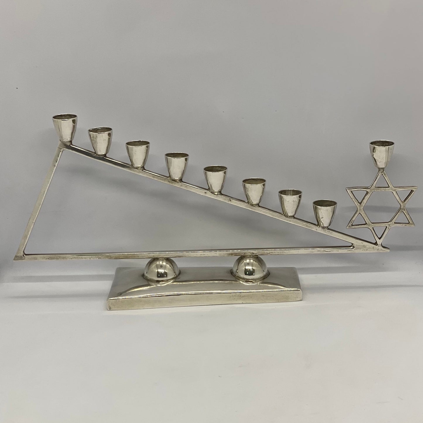 Mid Century Mexican Sterling Silver Menorah
