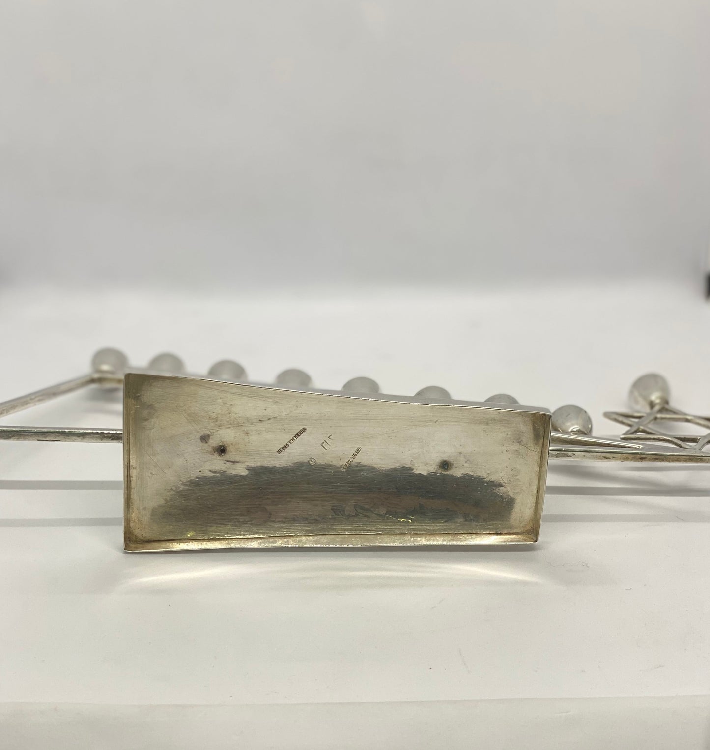 Menorá mexicana de plata esterlina de mediados de siglo