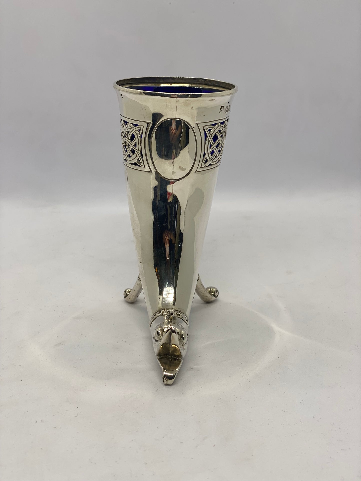 古董纯银都柏林聚宝盆花瓶,标记为 1912 年