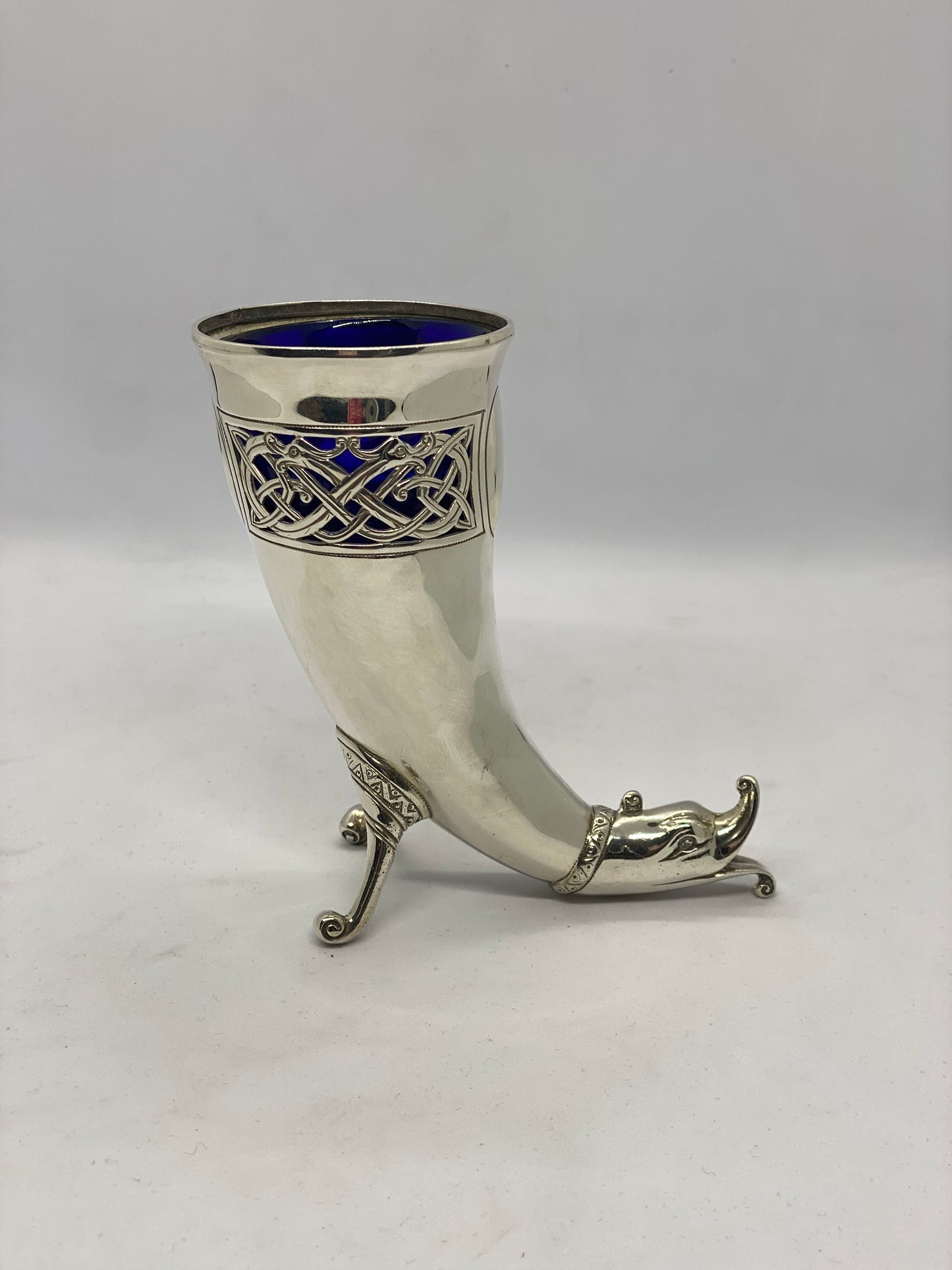 古董纯银都柏林聚宝盆花瓶,标记为 1912 年