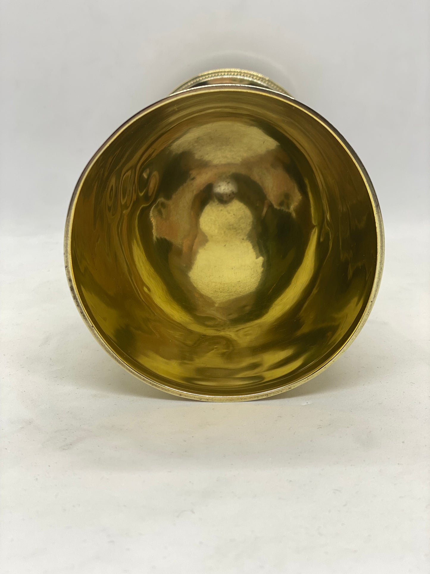 1907 年伦敦镀金纯银高脚杯