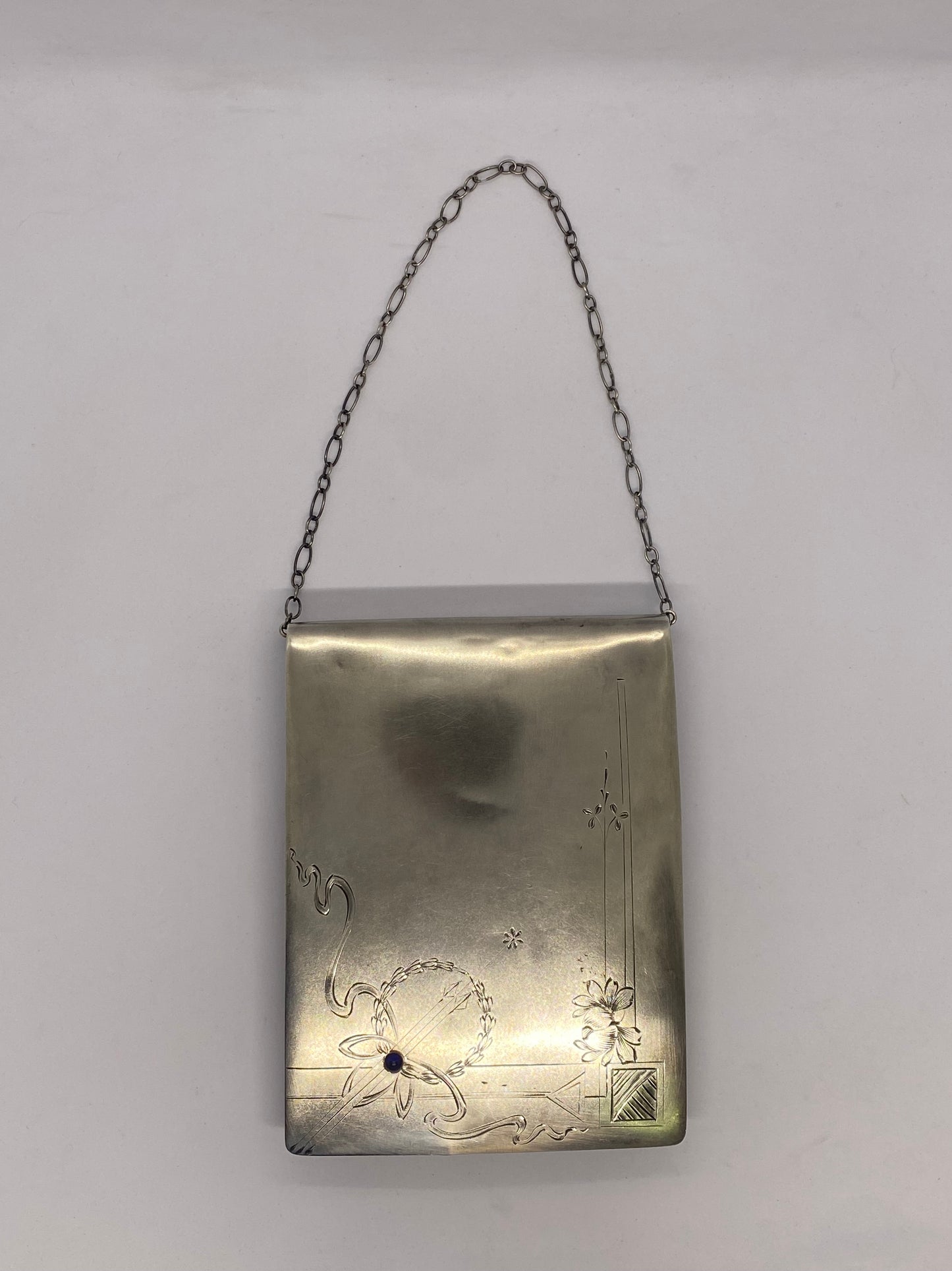 Bolso de mano para mujer, de plata, estilo ruso anterior a la revolución.