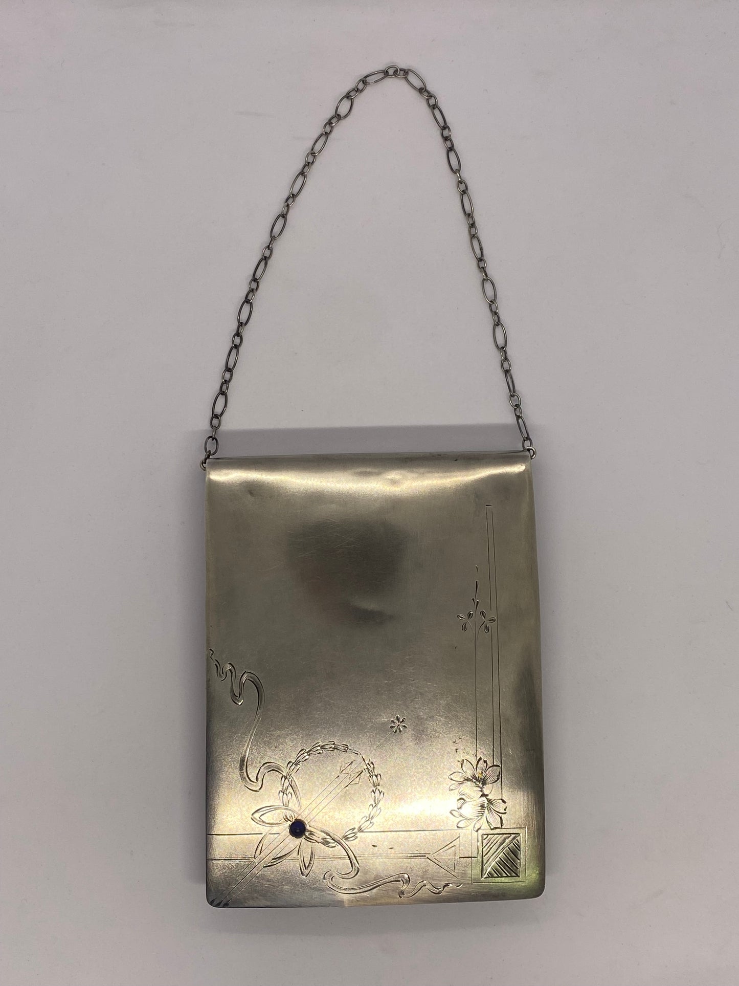 Bolso de mano para mujer, de plata, estilo ruso anterior a la revolución.