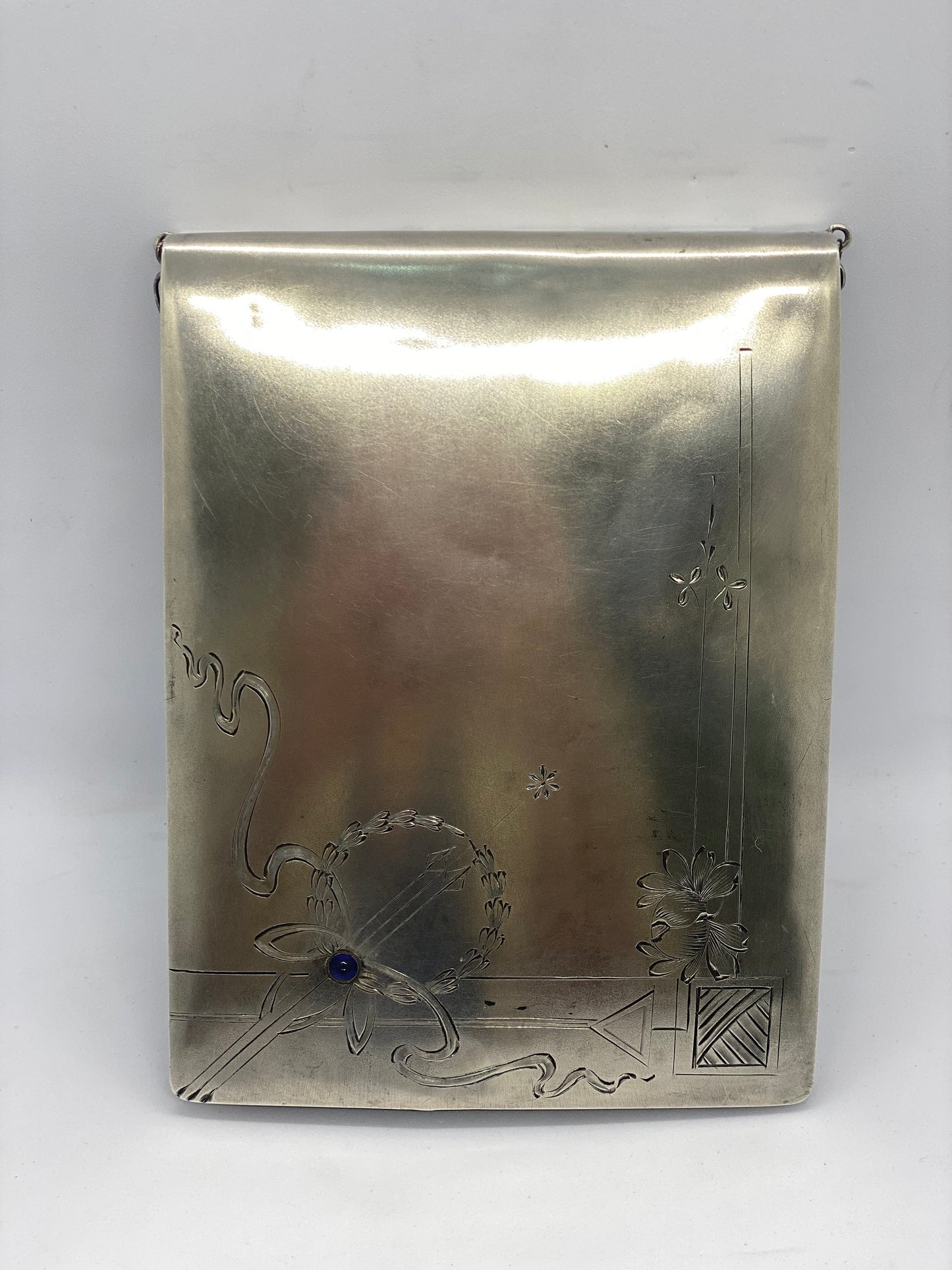 Bolso de mano para mujer, de plata, estilo ruso anterior a la revolución.