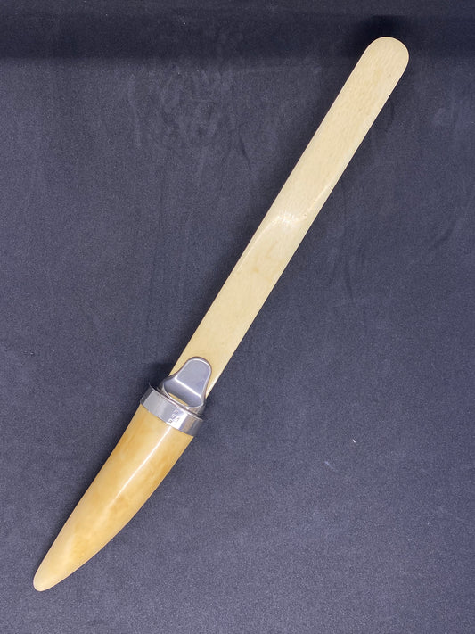 Edwardian Ivory Paper Cutter with Sterling Silver Mounts