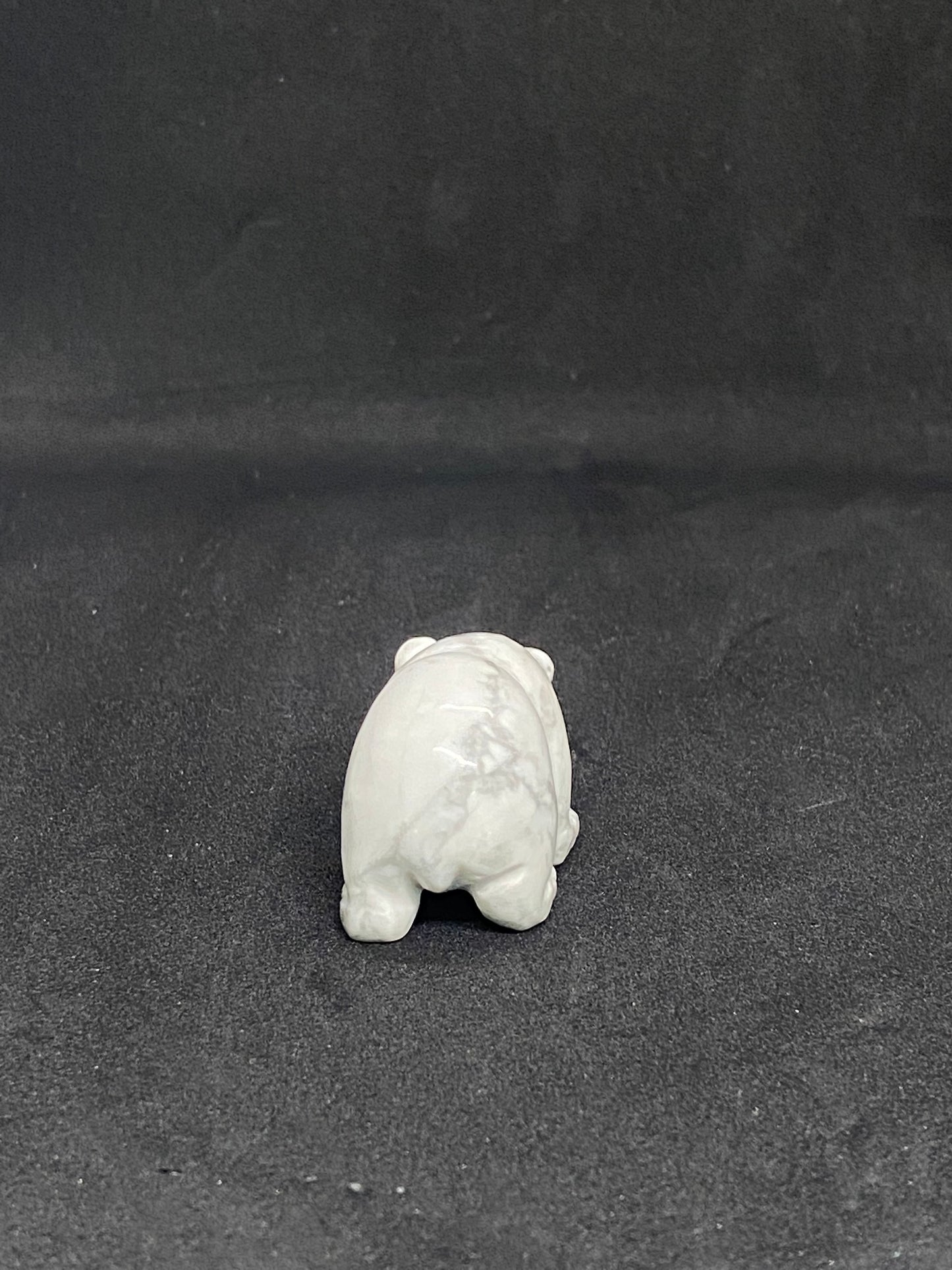 Vintage Inuit Bear Figurine, Indigenous Arctic Art, Soapstone and Jasper