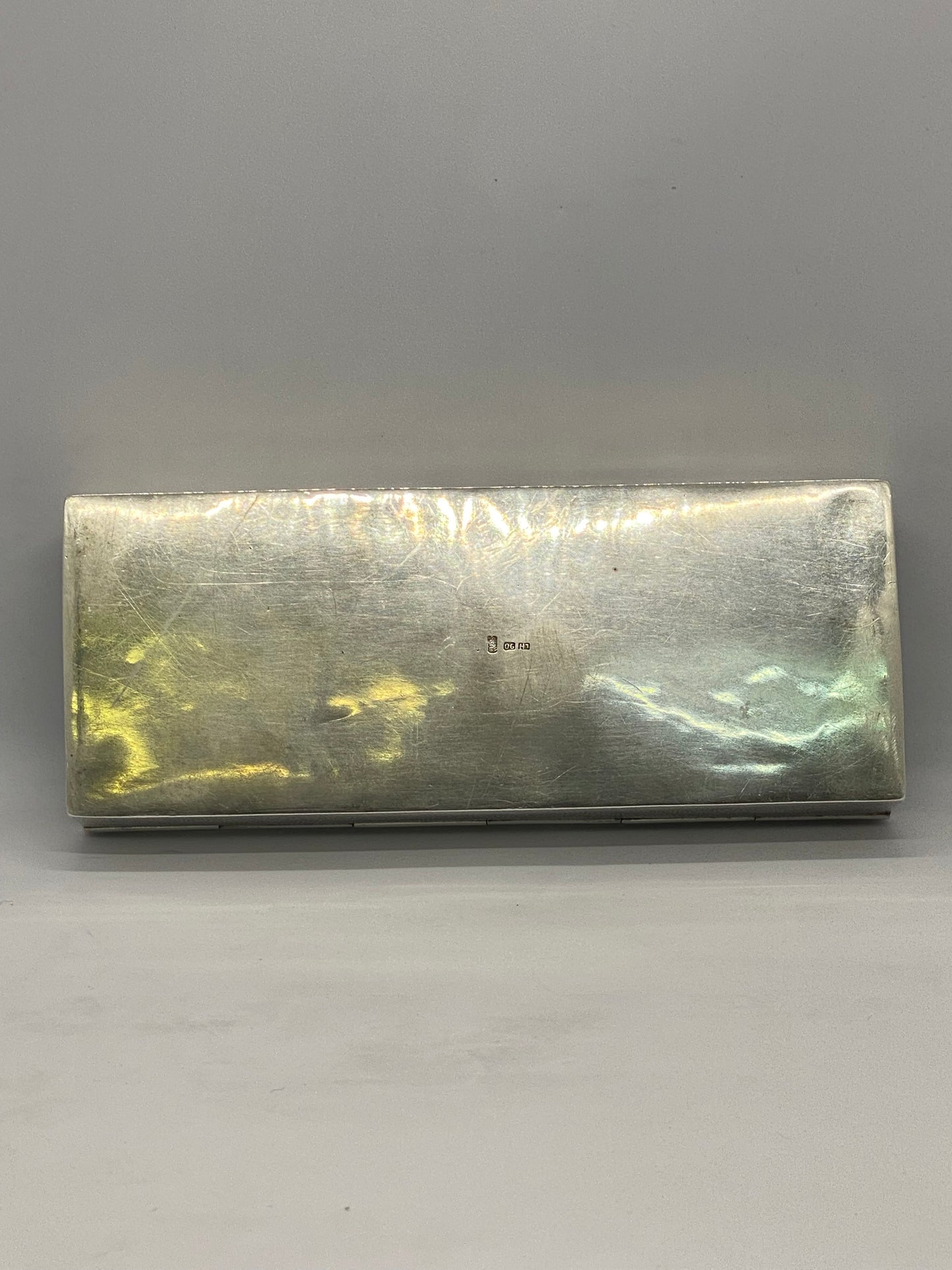 Antique Chinese Export Silver Box w Dragon Design, Luen Hing