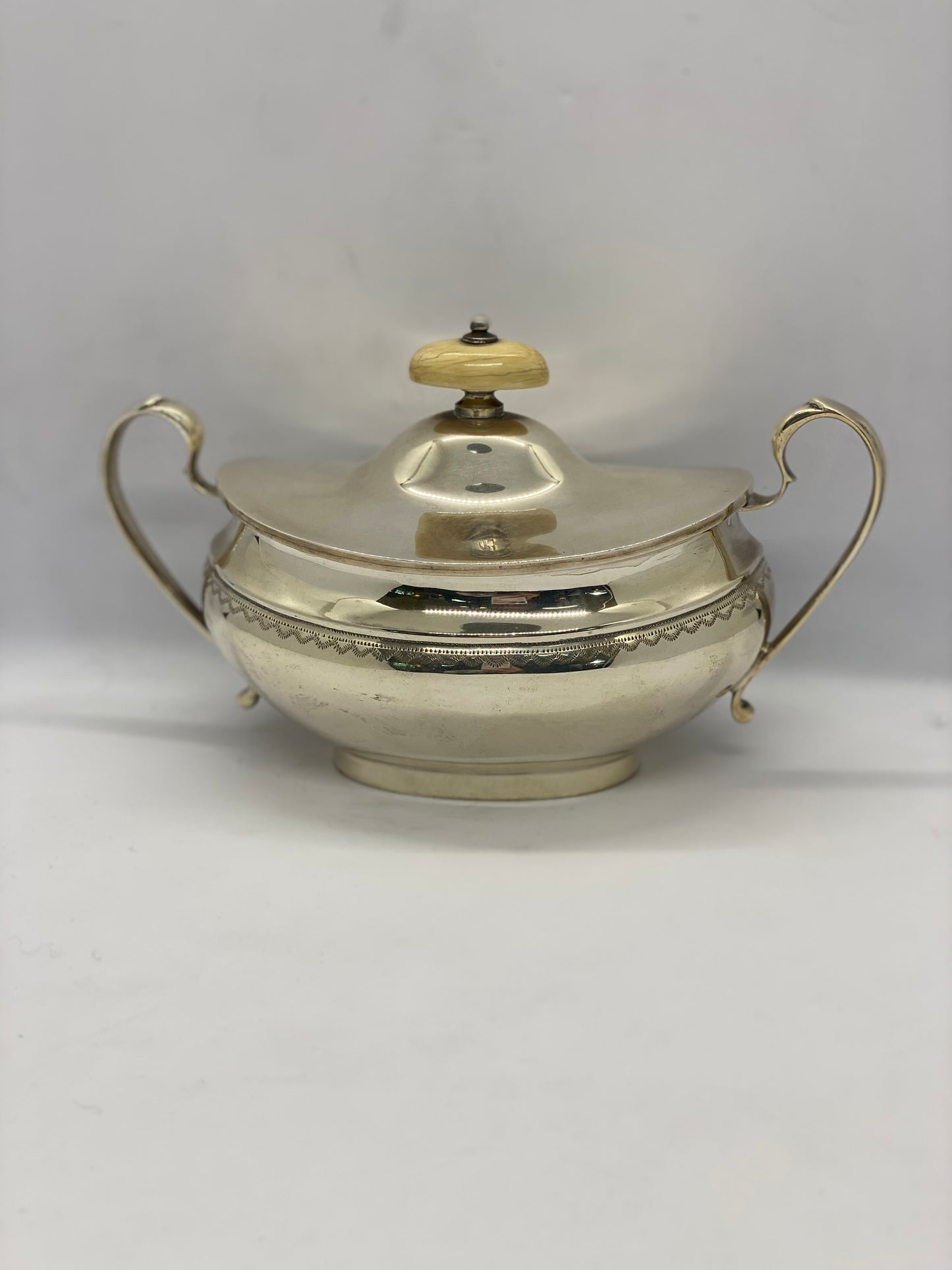 Vintage English Three Piece Silver Coffee Set Hallmarked Sheffield 1957, Emile Vines
