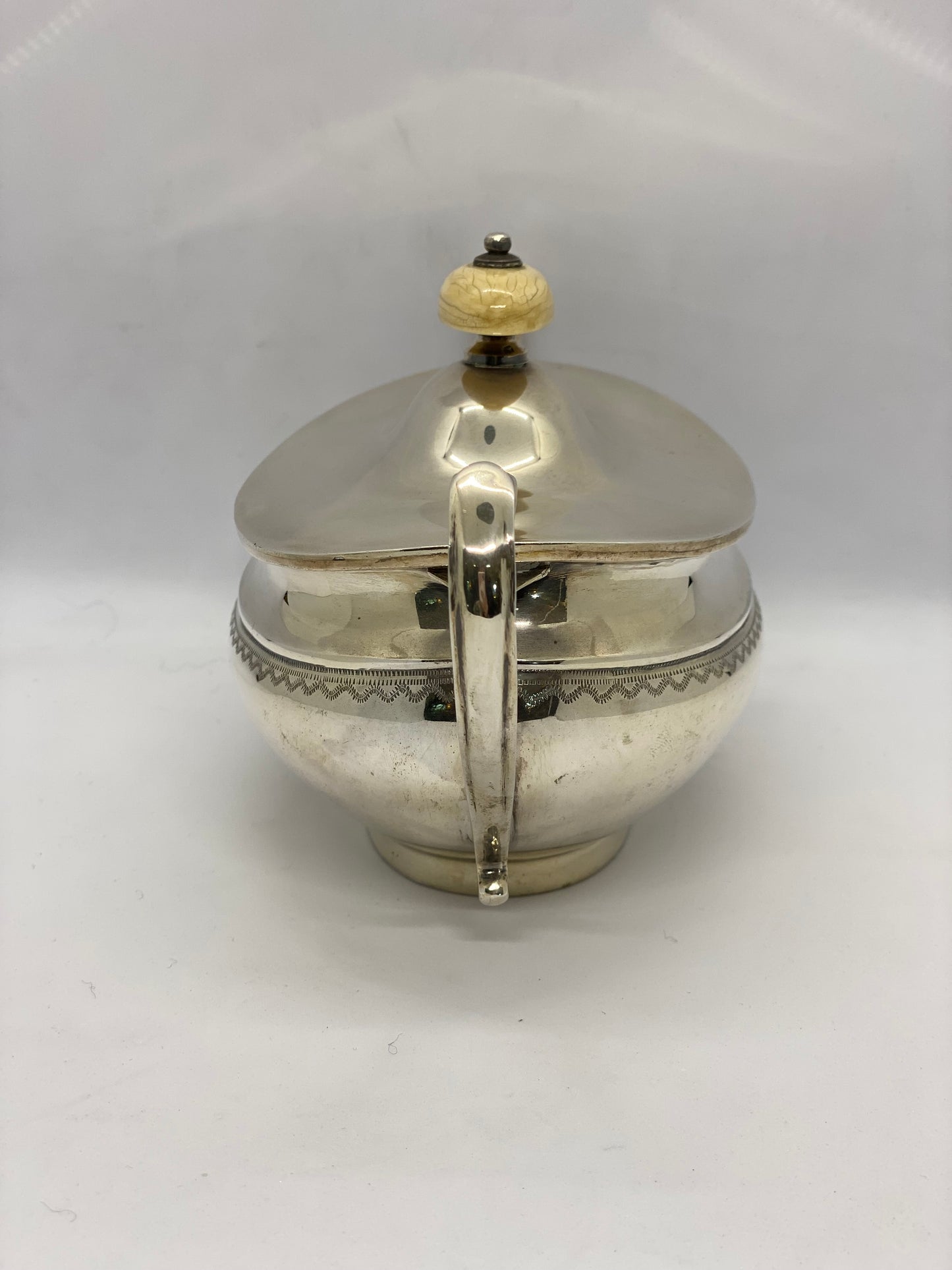 Vintage English Three Piece Silver Coffee Set Hallmarked Sheffield 1957, Emile Vines
