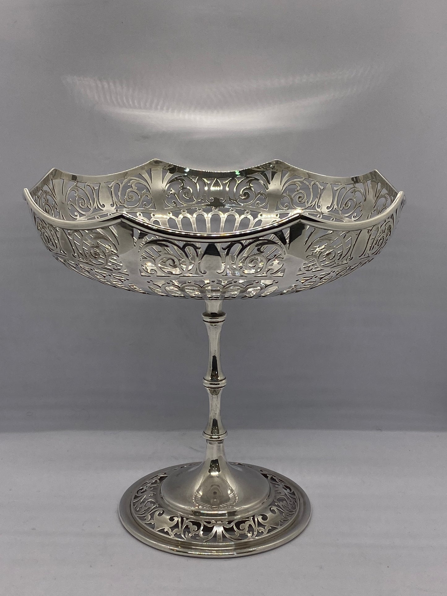 Comport de plata esterlina eduardiana de Mappin & Webb, 1907