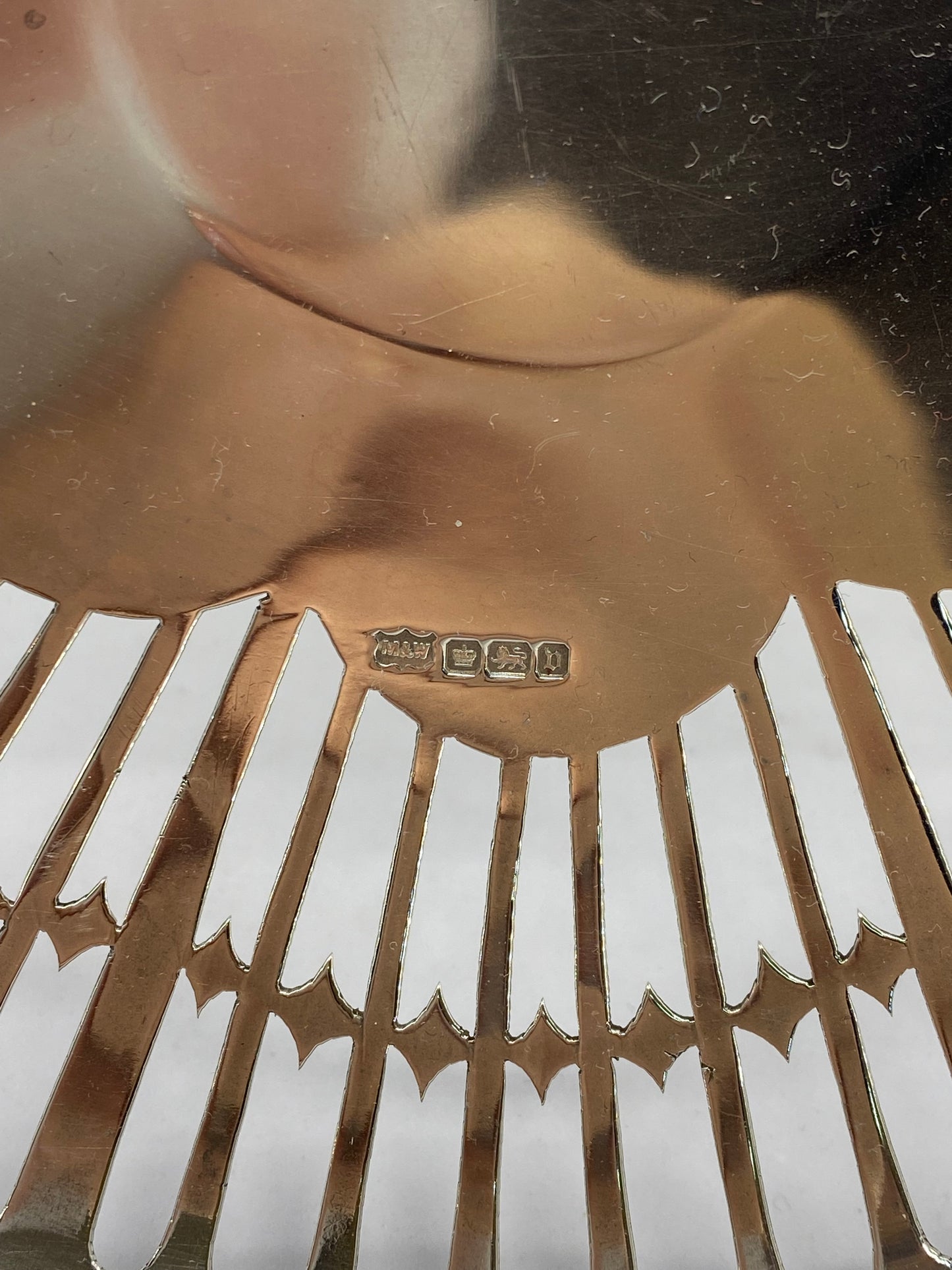 Comport de plata esterlina eduardiana de Mappin & Webb, 1907