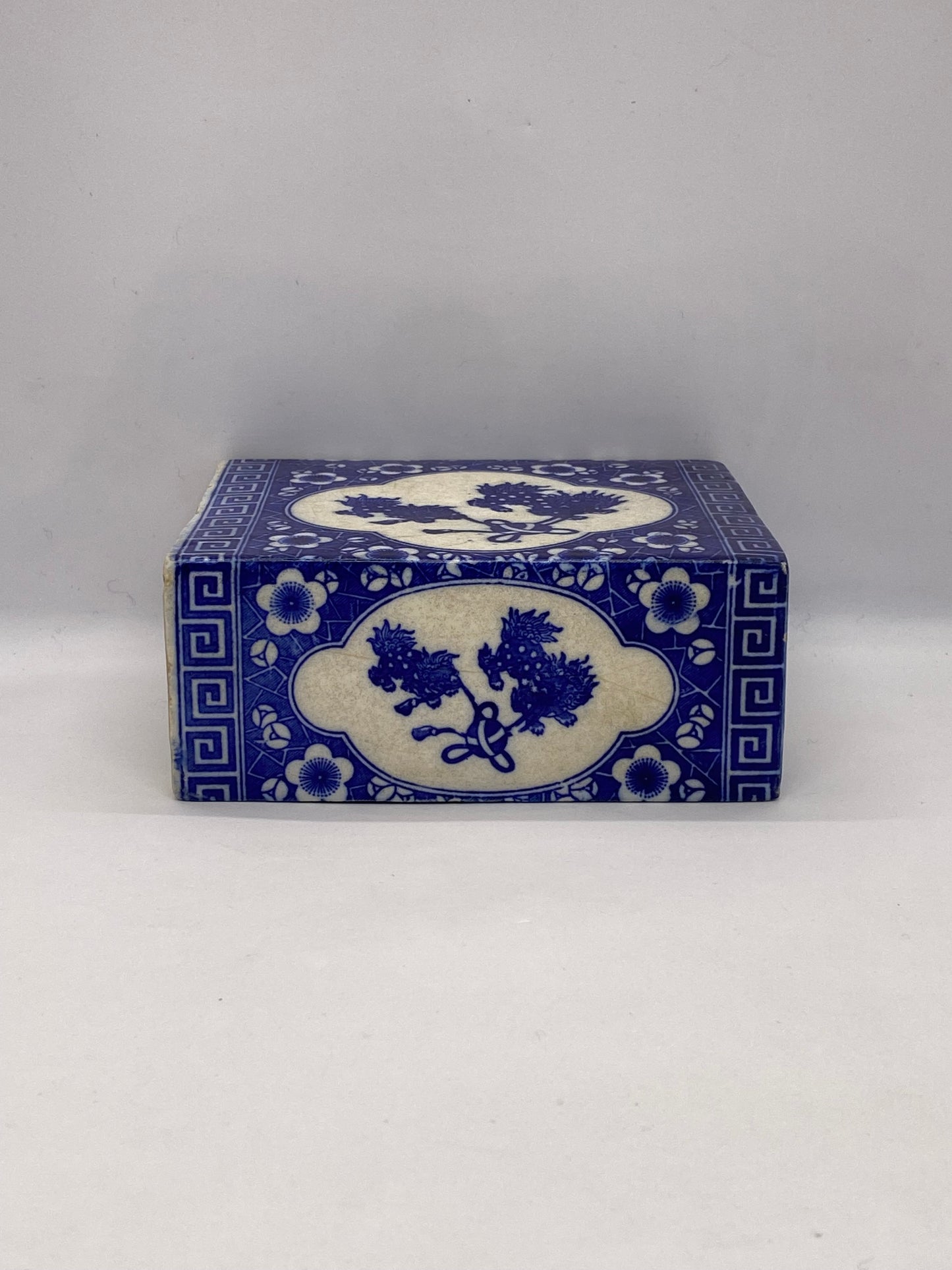 19th century Opium Pillow with Foo Dogs
