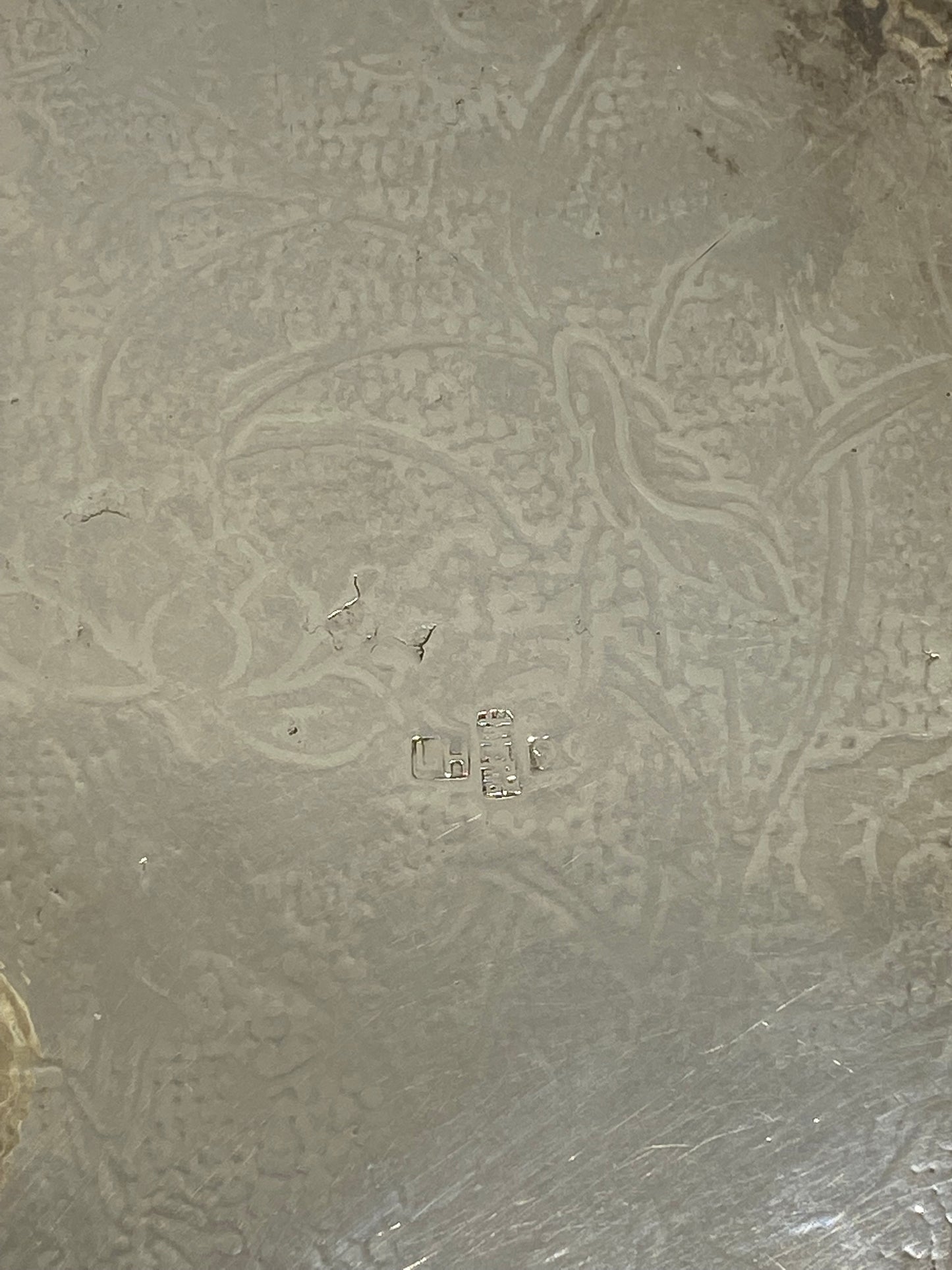 Antique Chinese Silver Luen Hing Wine Bottle Coaster