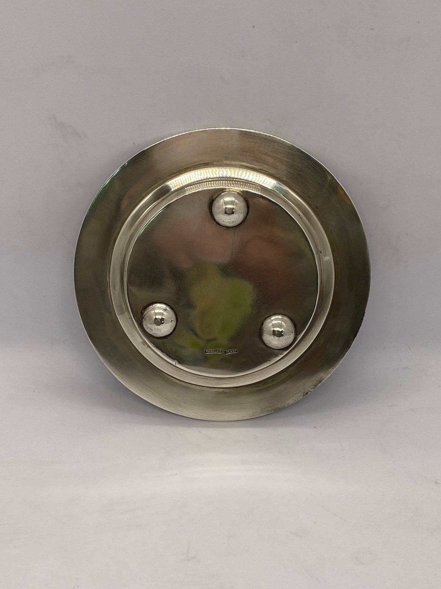 Antique Chinese Silver Zee Sung Wine Bottle Coaster