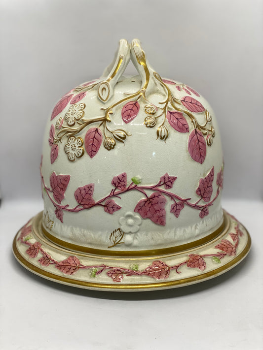 Lovely 19th century Pink and White Cheese Dome