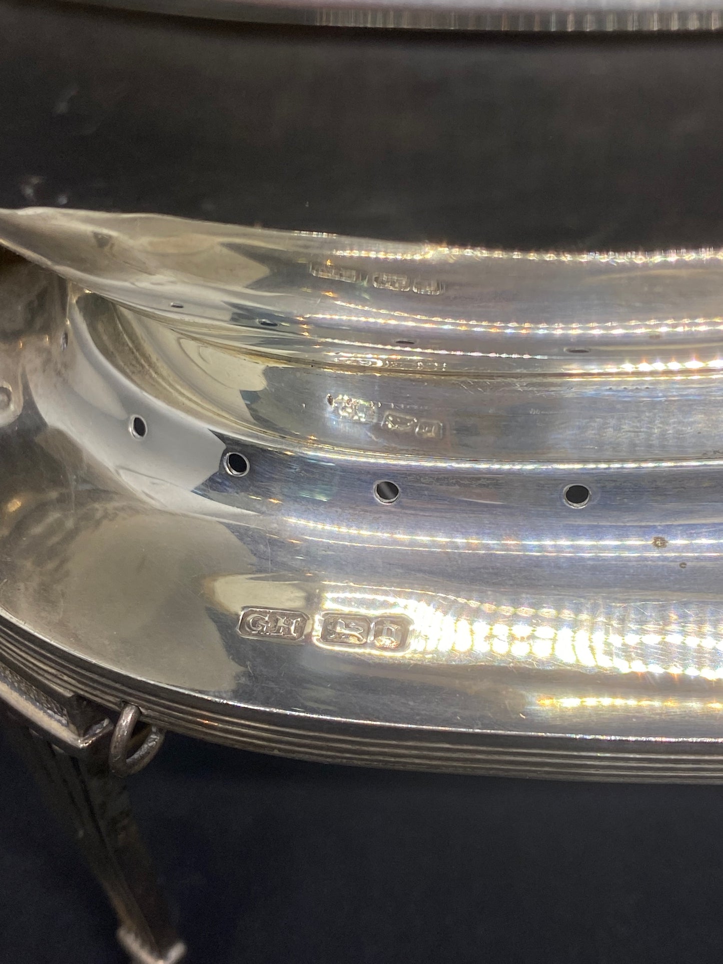 Edwardian Silver Harrison Brothers & Howson Hot Water Kettle with Spirit Burner