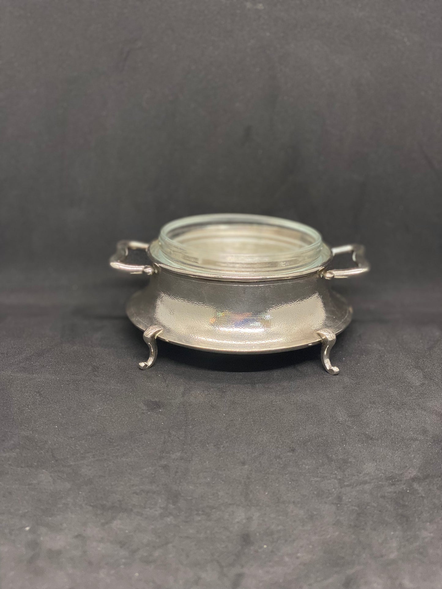 Antique Hung Chong Chinese Export Silver Condiment / Sugar Bowl or Salt Cellar