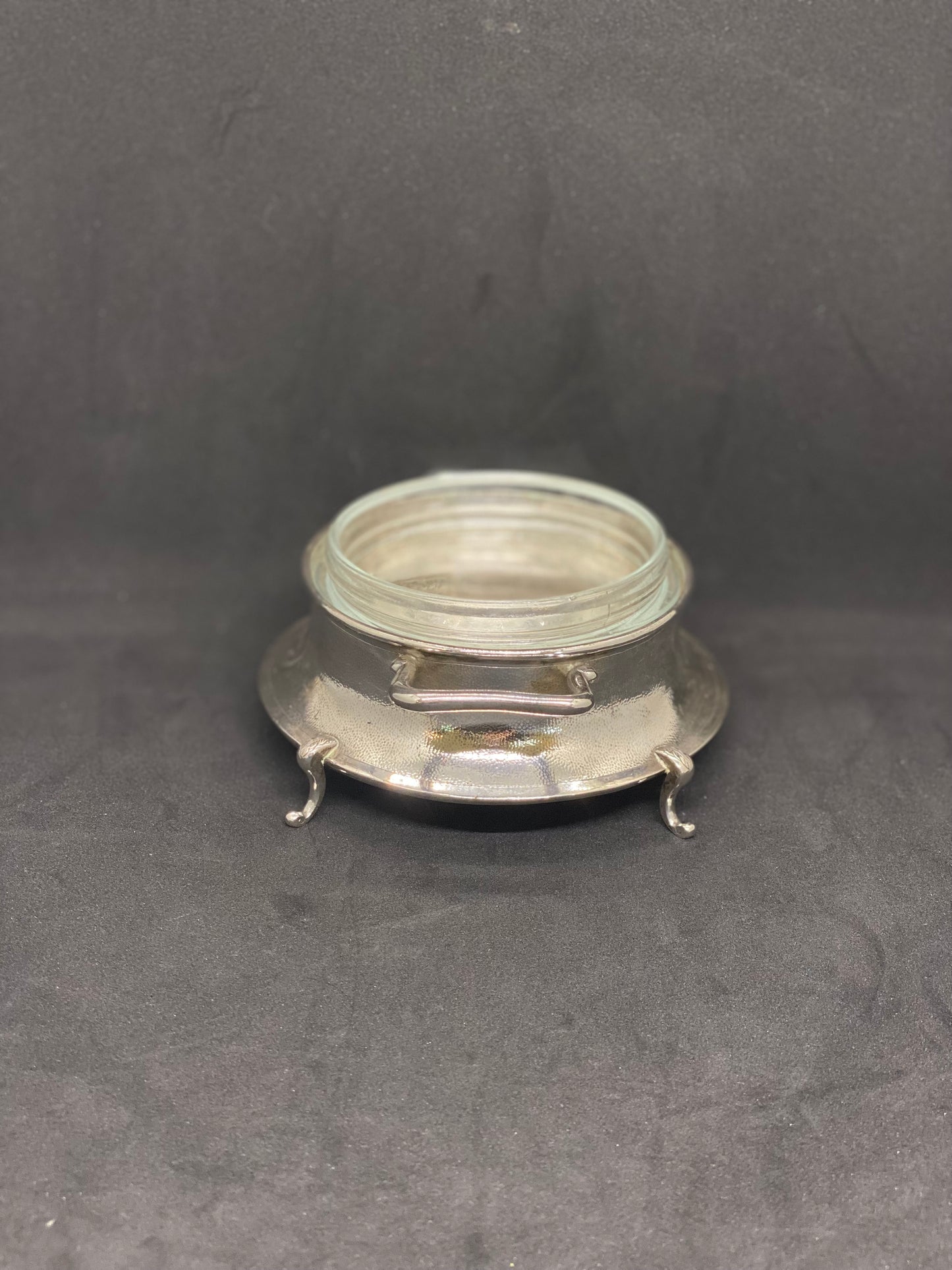 Antique Hung Chong Chinese Export Silver Condiment / Sugar Bowl or Salt Cellar