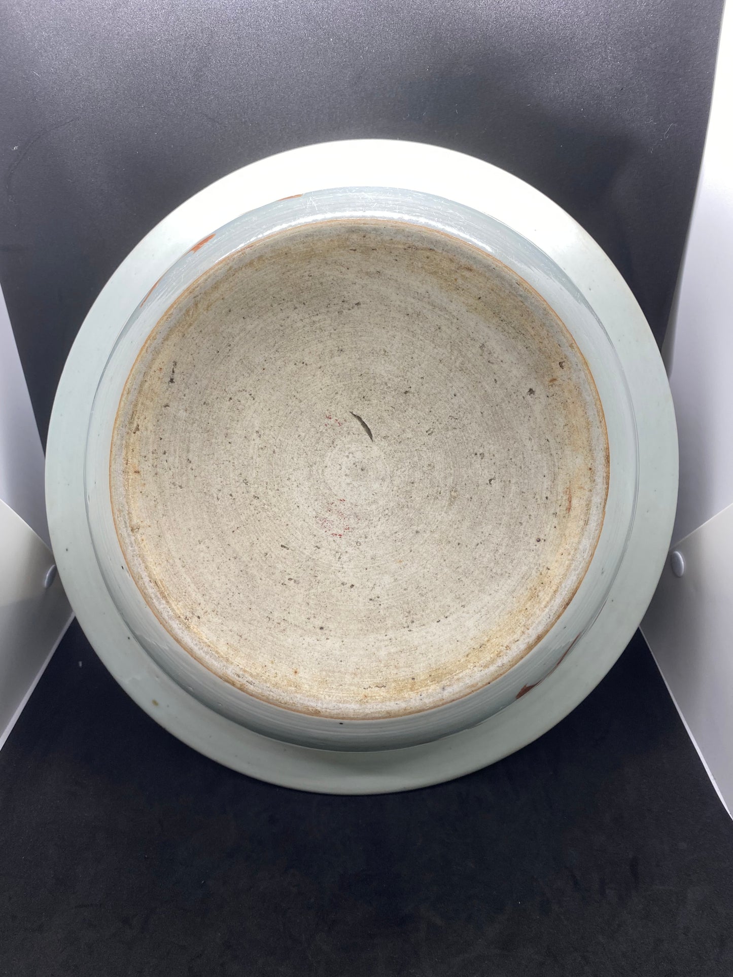 古董中国彩绘盆