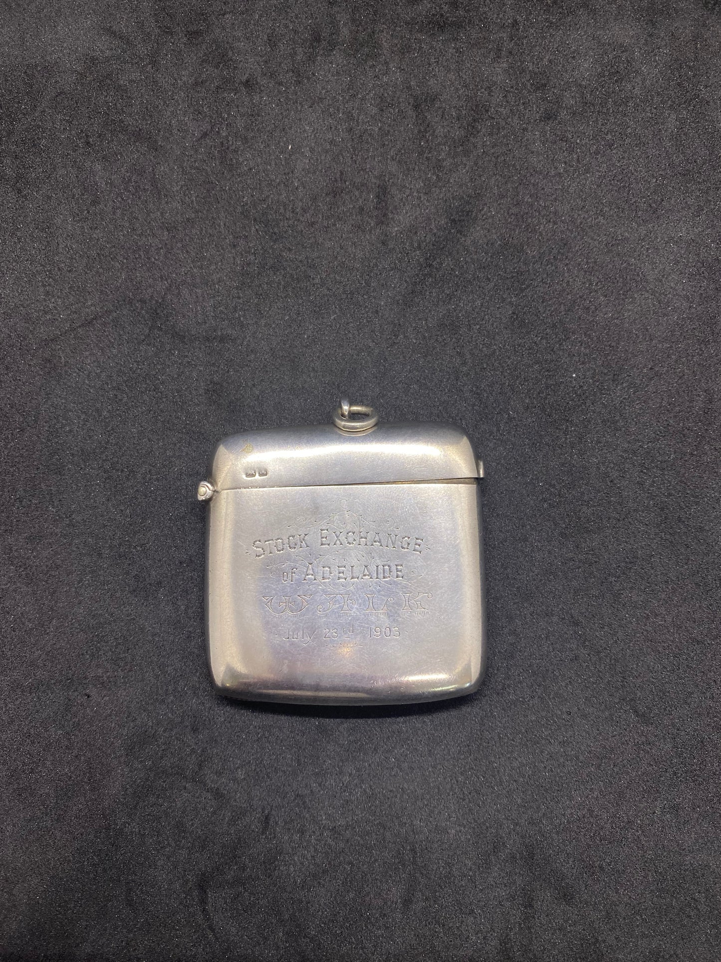 古董爱德华时代纯银 Vesta 表壳