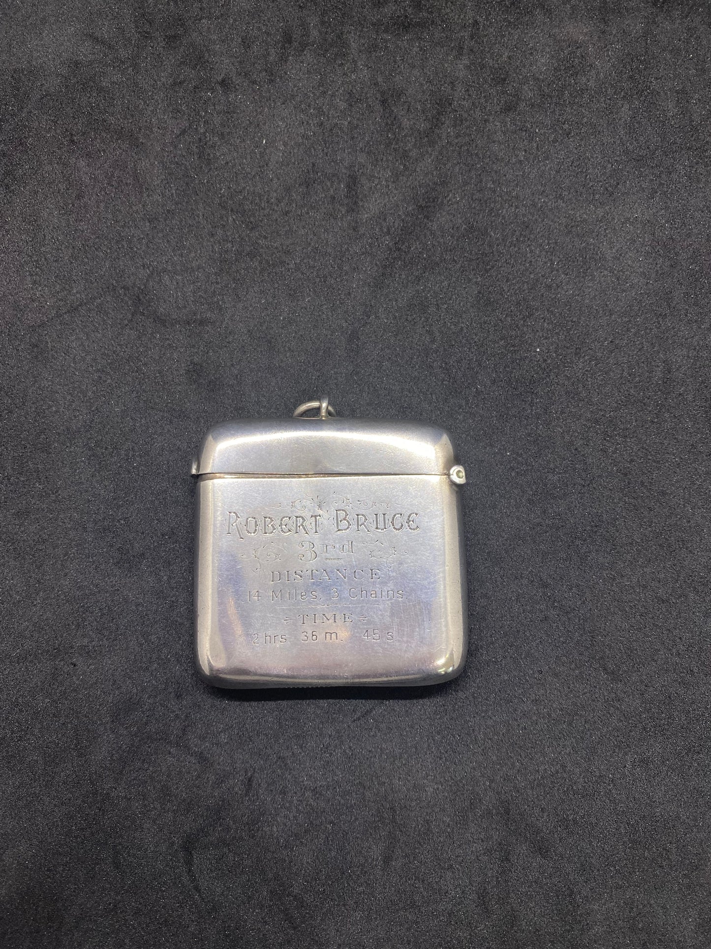 古董爱德华时代纯银 Vesta 表壳