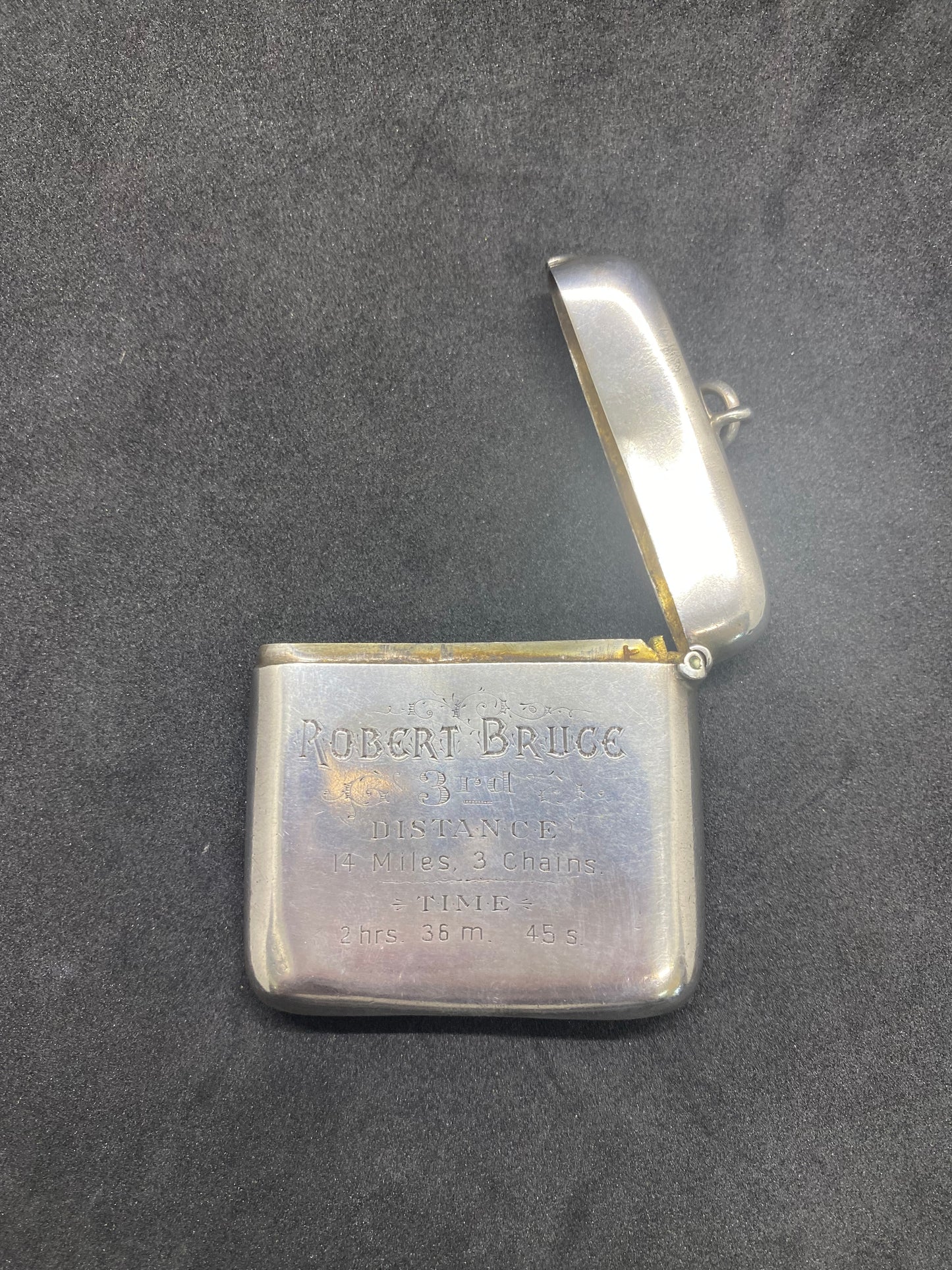 古董爱德华时代纯银 Vesta 表壳