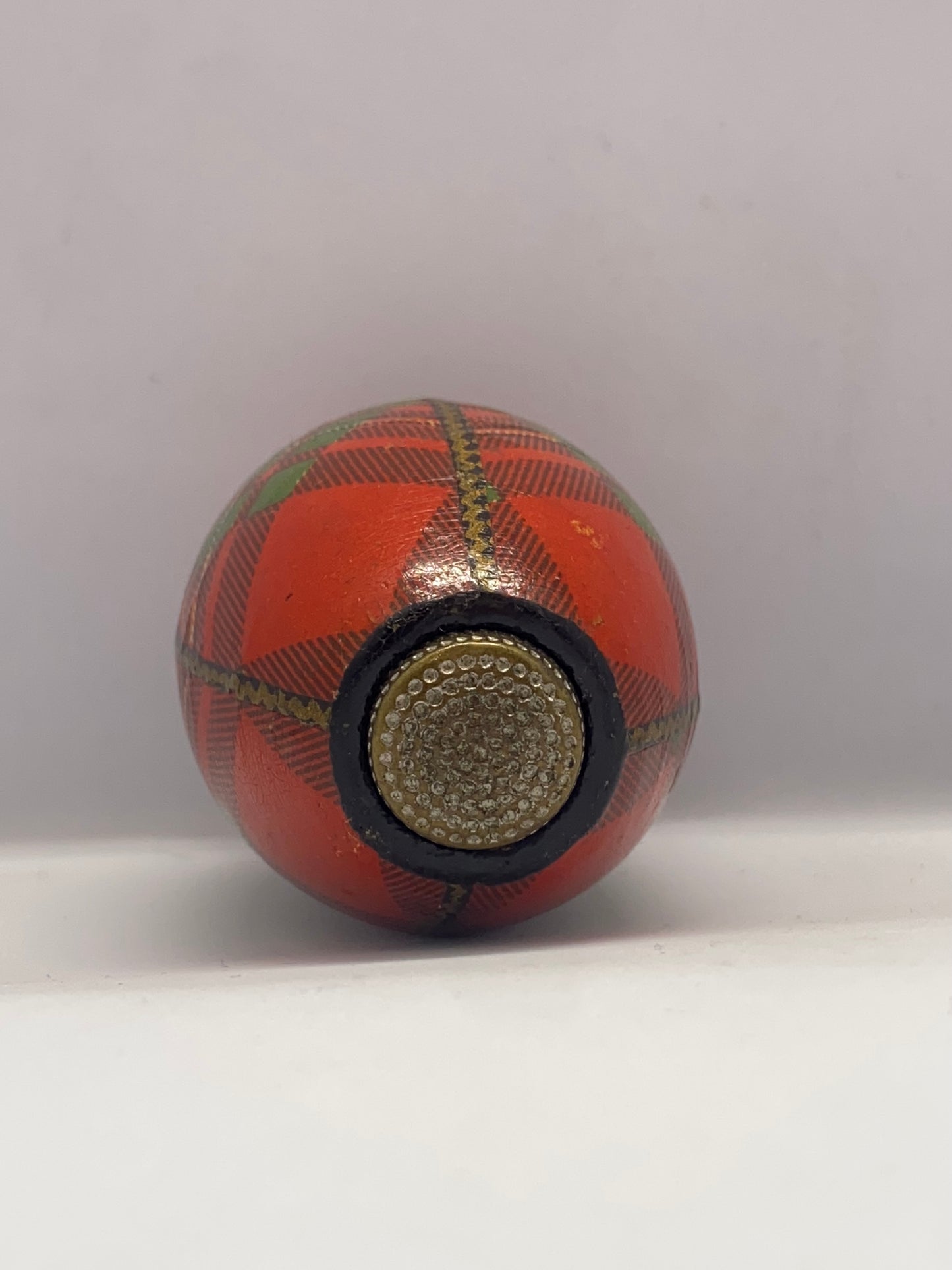 Precioso estuche de costura/portadedales de tartán victoriano, patrón Stuart