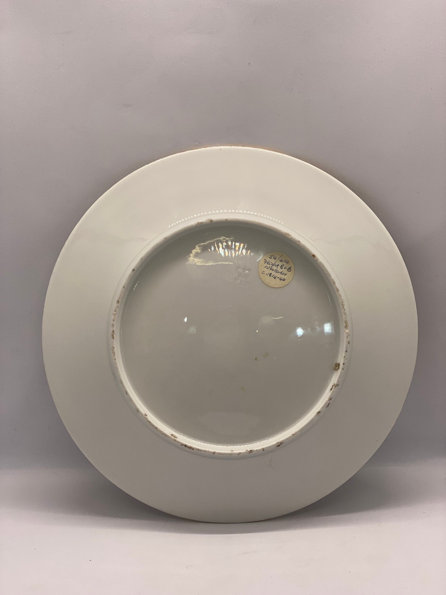 Plato llano de porcelana Worcester de principios del siglo XIX (período Flight Barr & Barr)