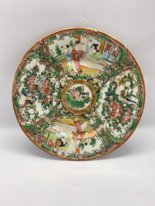 Early 20th Century Canton Export Rose Medallion Plate
