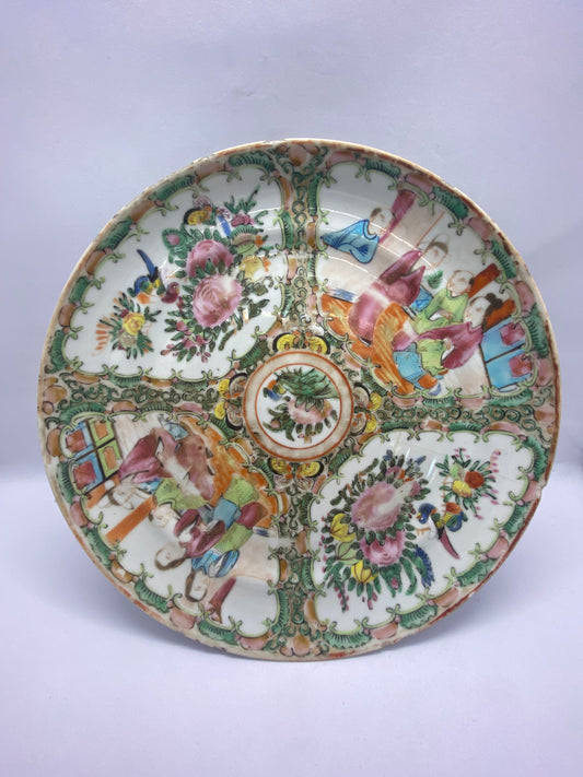 Late 19th to Early 20th Century Rose Medallion Plate