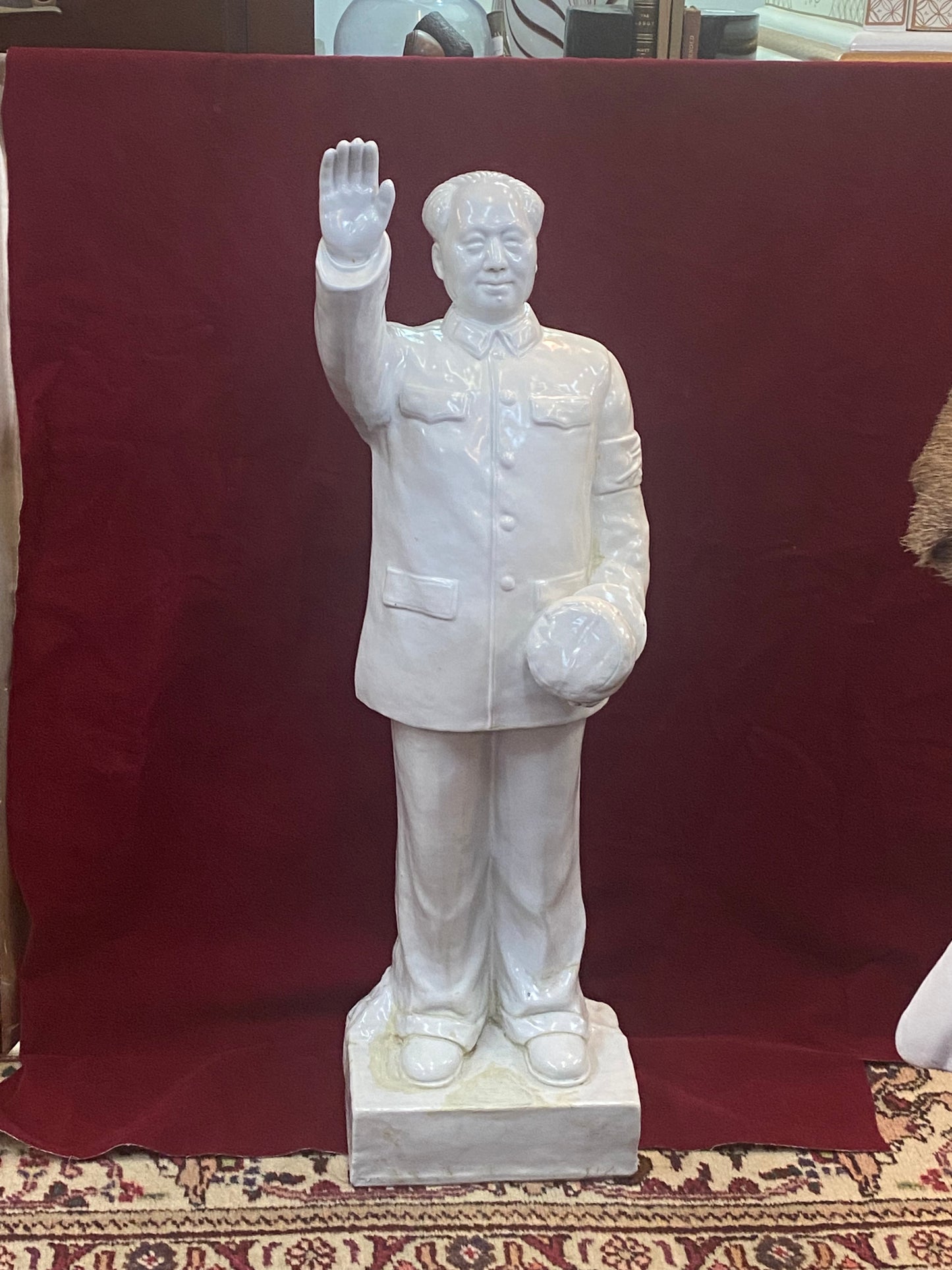 1960 Revolución Cultural Era Dehua o Blanc de Chine Presidente Mao Estatua