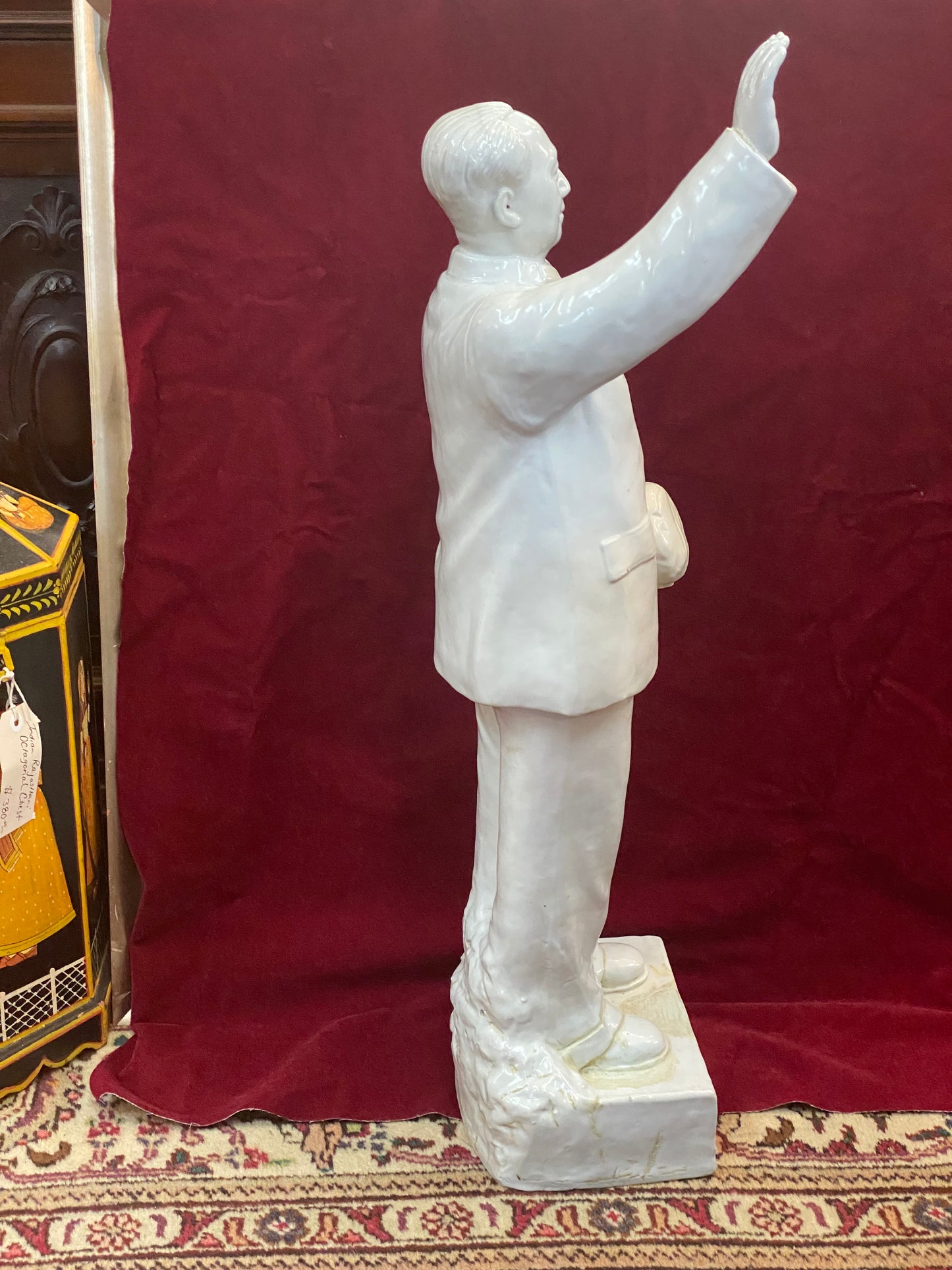 1960 Revolución Cultural Era Dehua o Blanc de Chine Presidente Mao Estatua