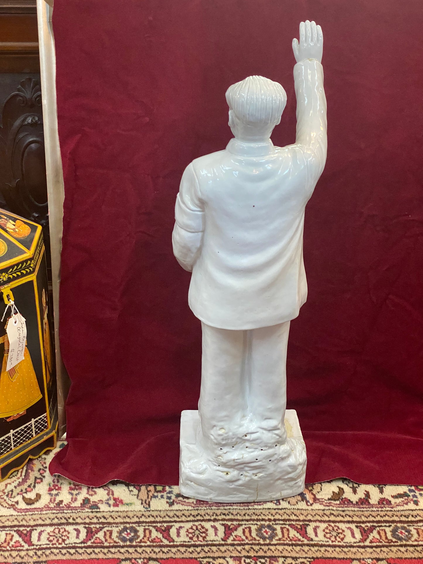 1960 Revolución Cultural Era Dehua o Blanc de Chine Presidente Mao Estatua
