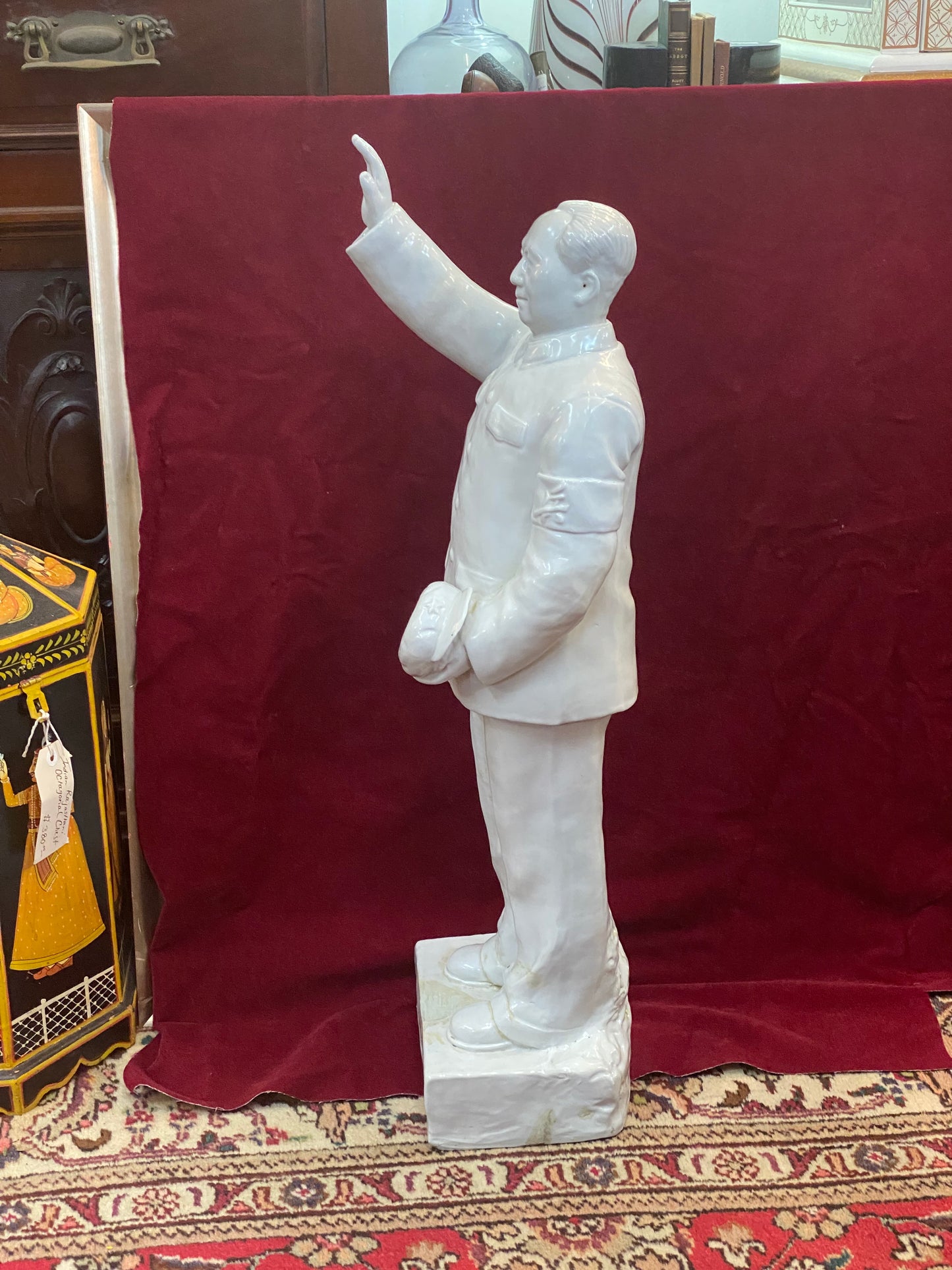 1960 Revolución Cultural Era Dehua o Blanc de Chine Presidente Mao Estatua
