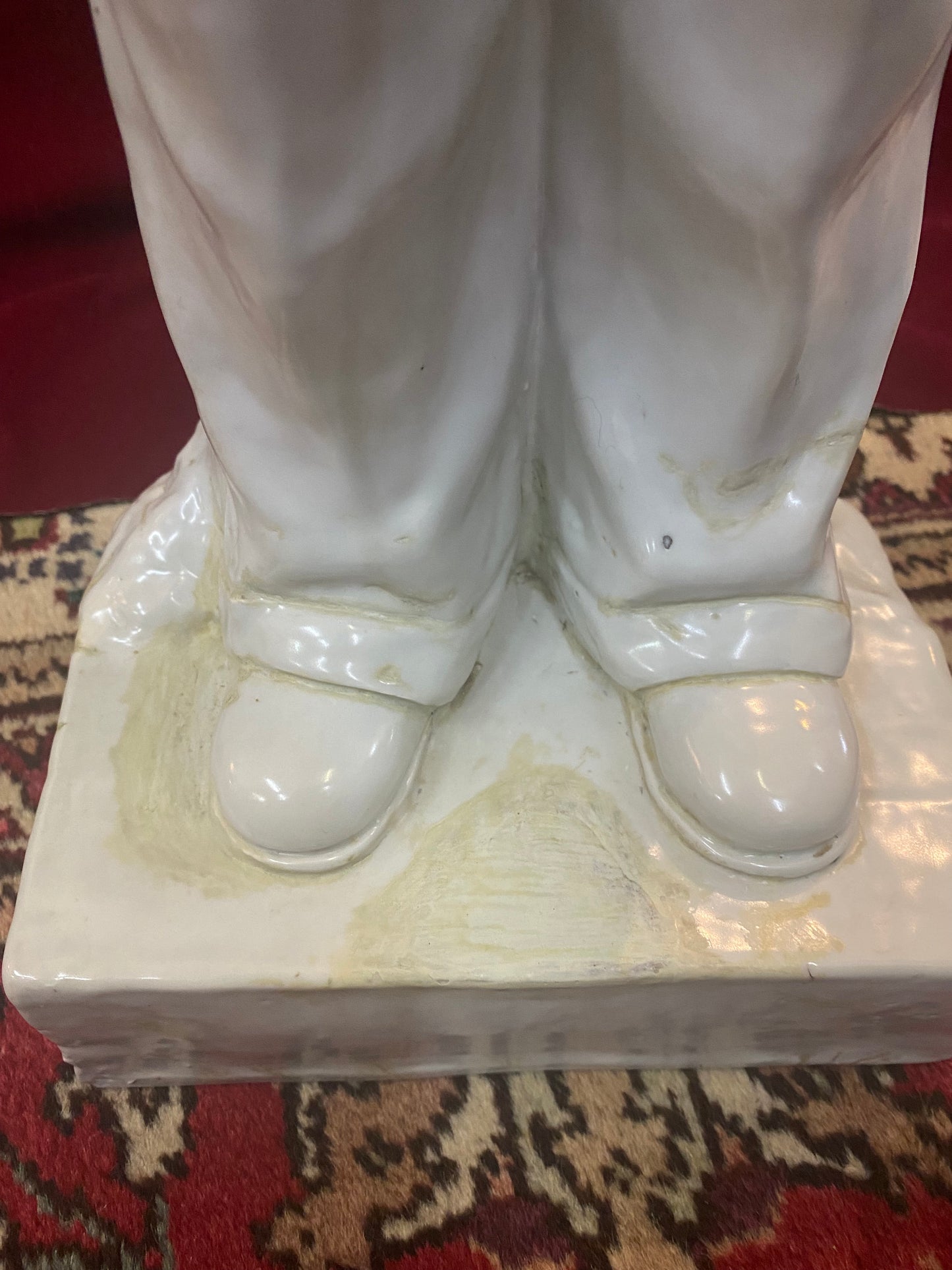 1960 Revolución Cultural Era Dehua o Blanc de Chine Presidente Mao Estatua