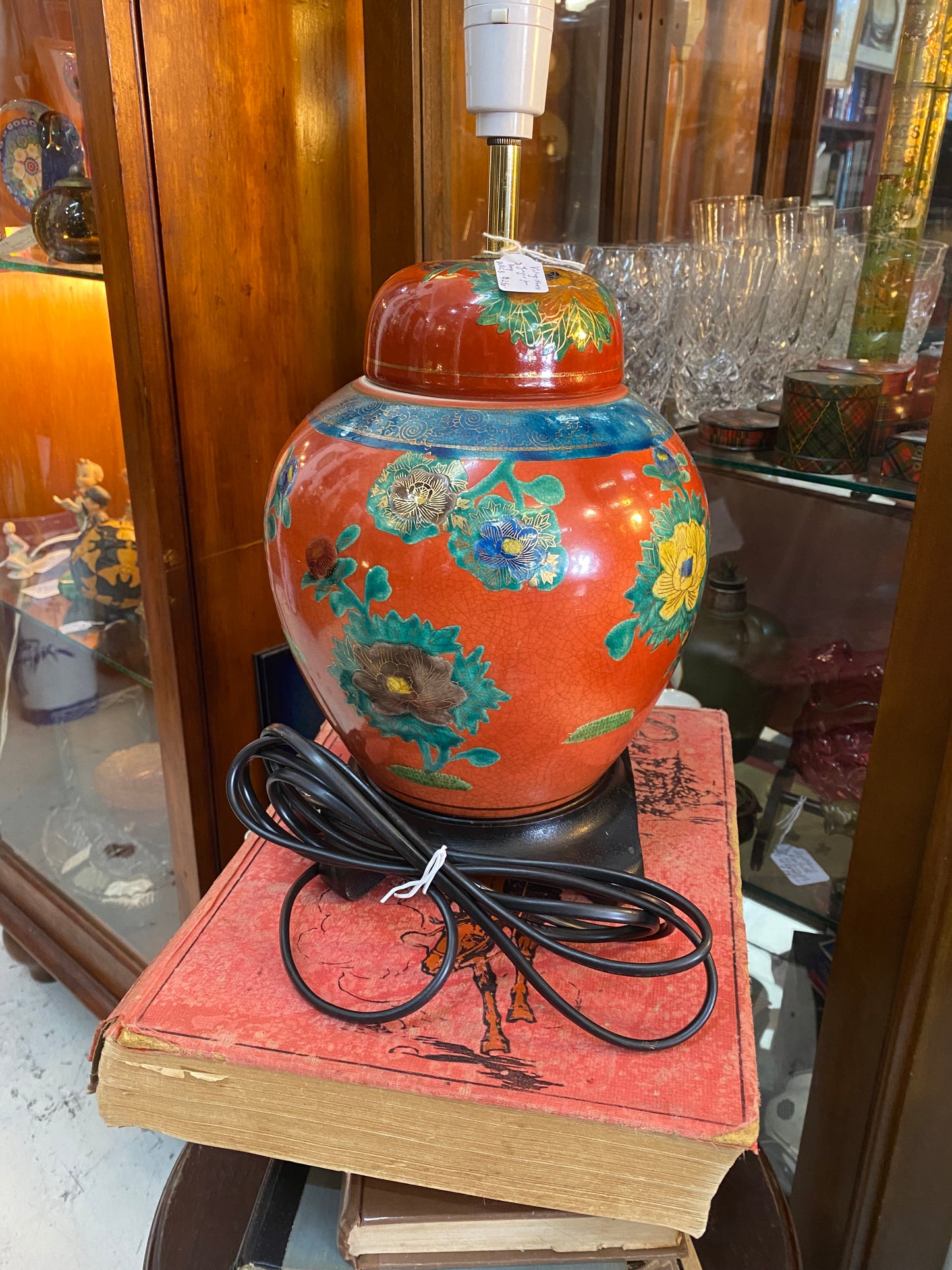 Lámpara de tarro de jengibre china vintage