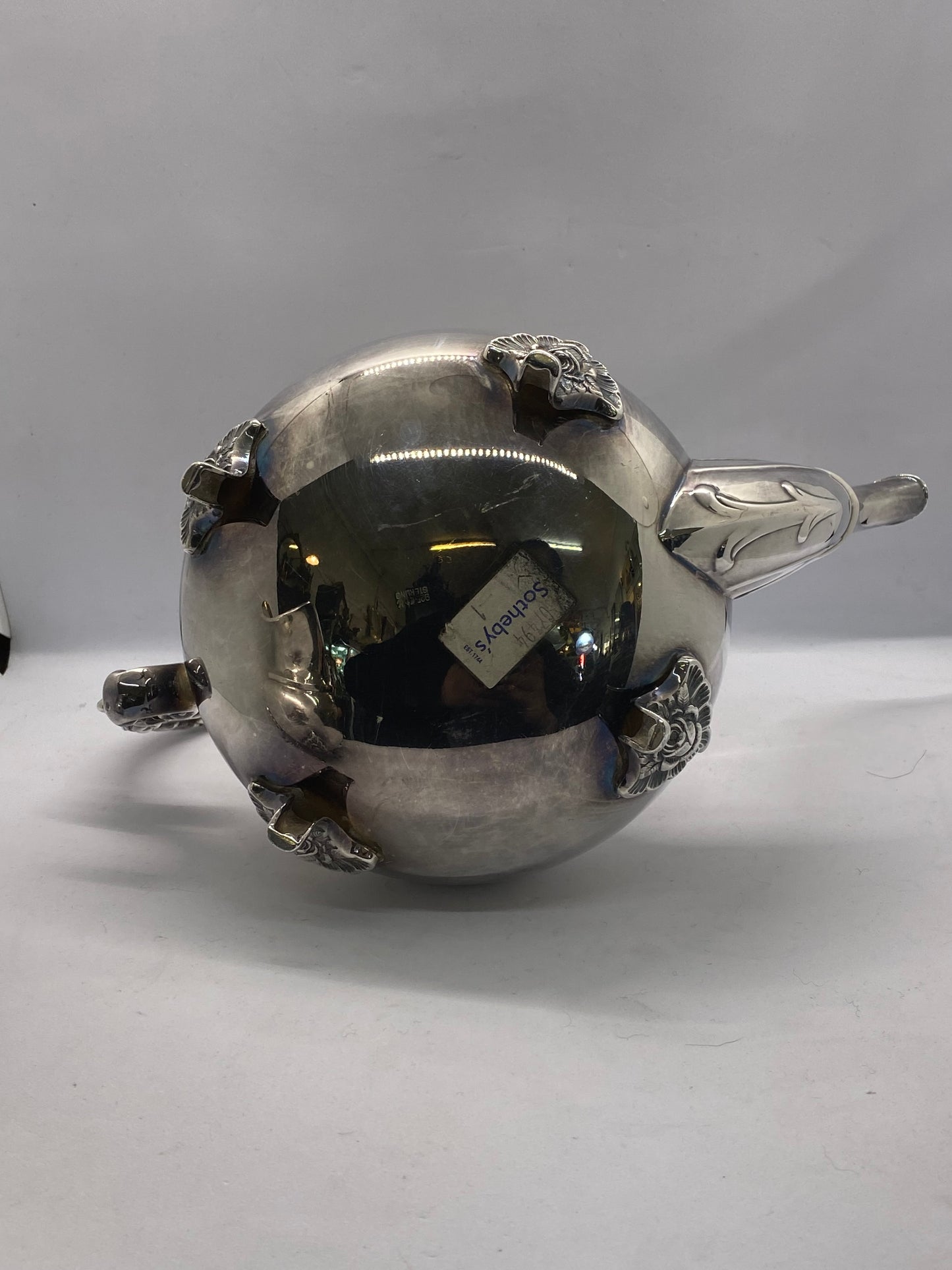 Impresionante juego de té de 4 piezas en plata de ley de Emil Hermann