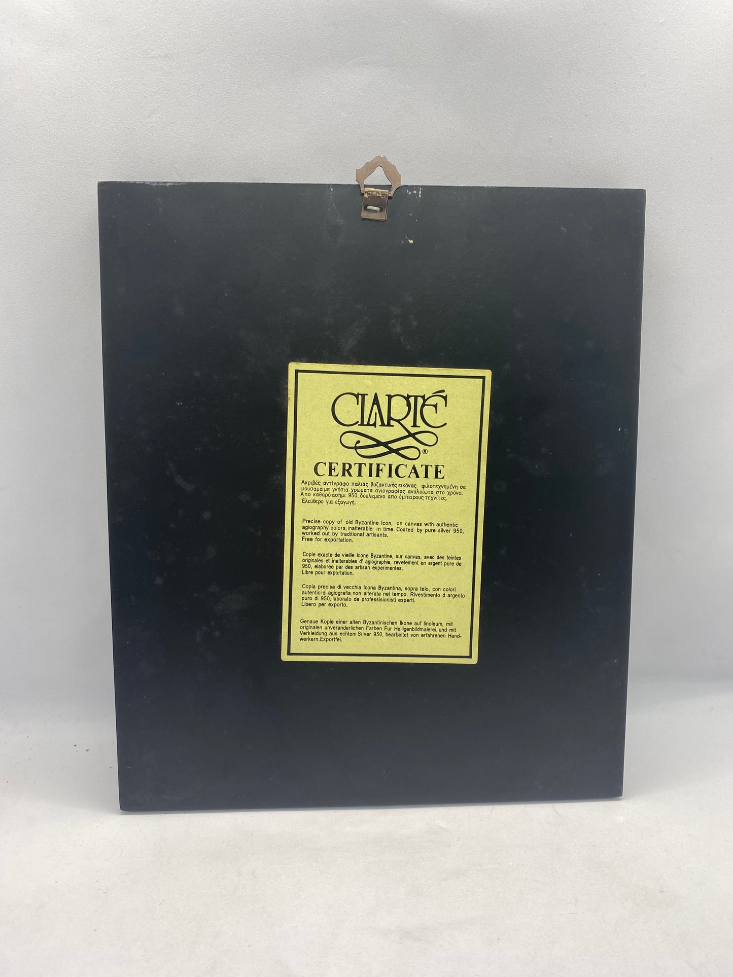 Vintage Byzantine Icon Depicting Jesus with .950 Silver Details